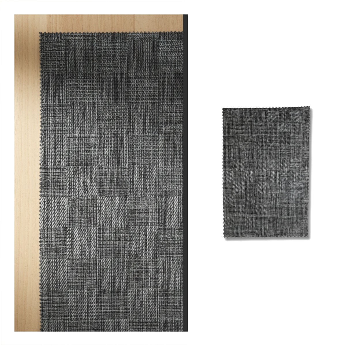 COLECCION 6 INDIVIDUALES JASPEADO A CUADROS NEGRO 30X45CM PARA COCINA Y+POST IT - 5