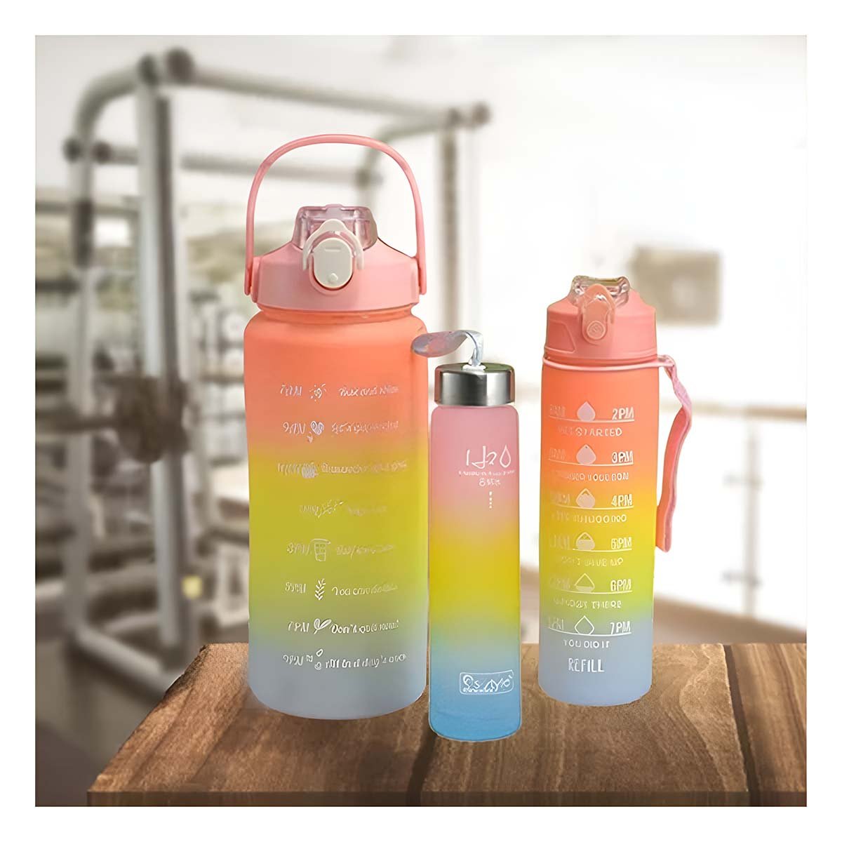 PACK4 CANTIMPLORAS ROSADO CON FORMATO 2 L 1 L Y 300 ML Y TAPA SEGURA Y+REGALO STICKER - 5