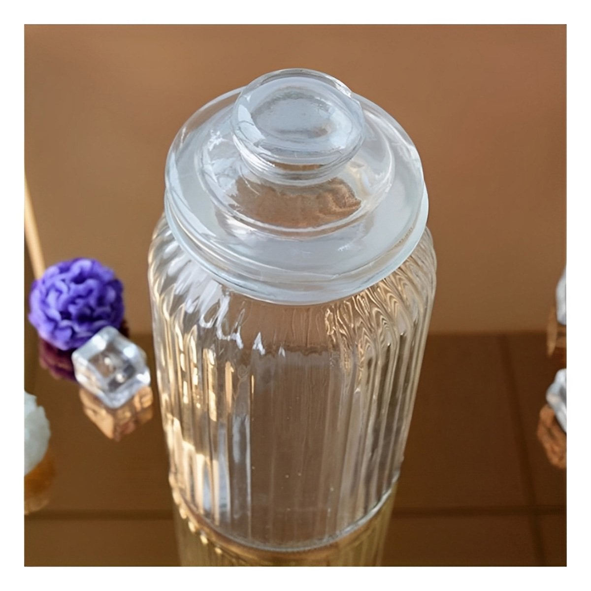 FRASCO TRANSPARENTE DE VIDRIO MULTIUSO DE 2 KILOS PARA ALIMENTOS SECOS Y+POST IT - 1