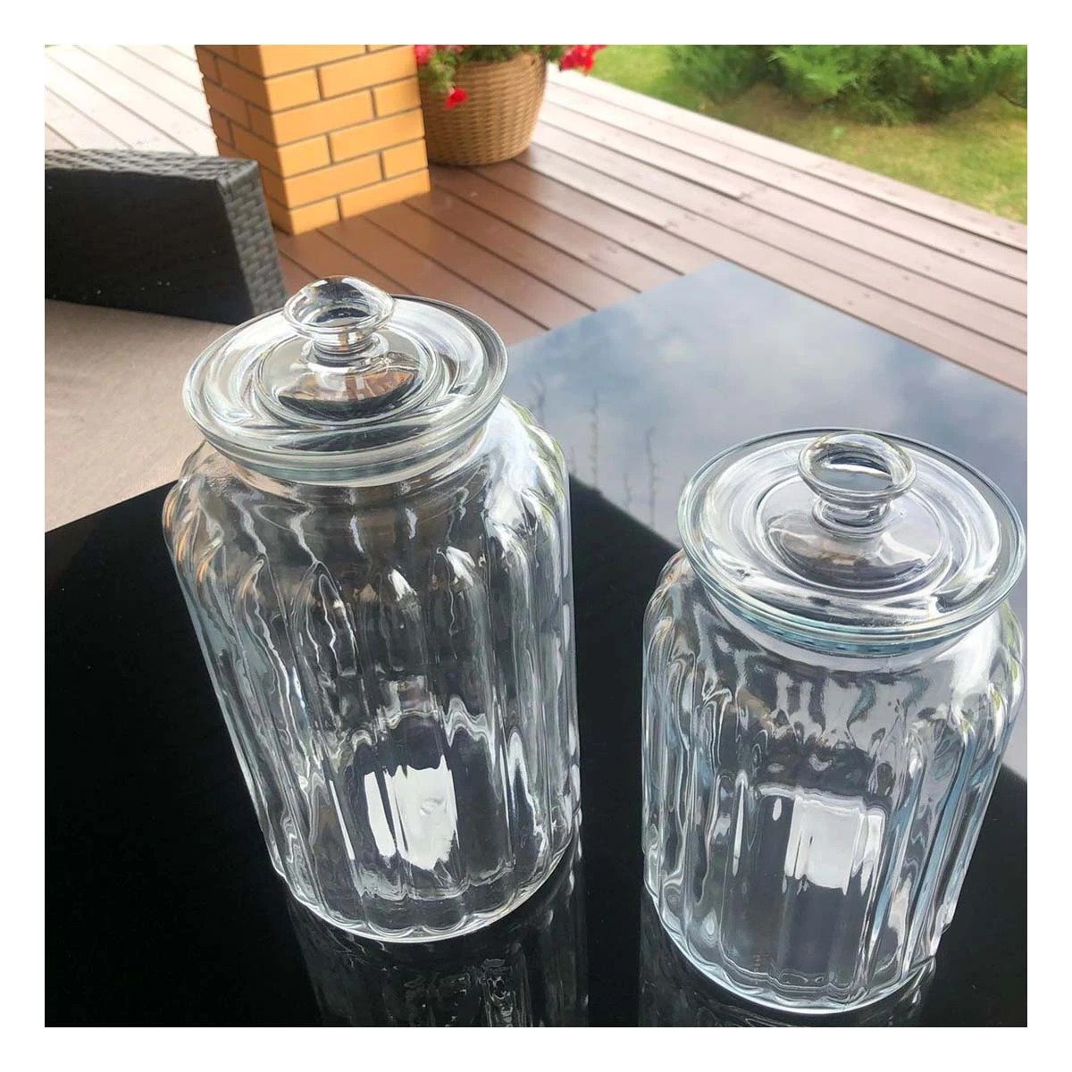 FRASCO TRANSPARENTE DE VIDRIO MULTIUSO DE 2 KILOS PARA ALIMENTOS SECOS Y+POST IT - 3