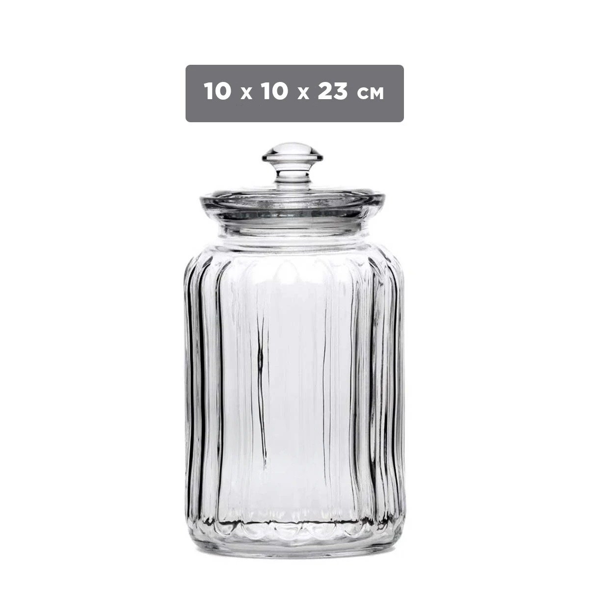 PACK6 ENVASE PARA COCINA DE VIDRIO MULTIUSO 2 KILOS EN COLOR TRANSPARENTE Y+REGALO STICKER - 4