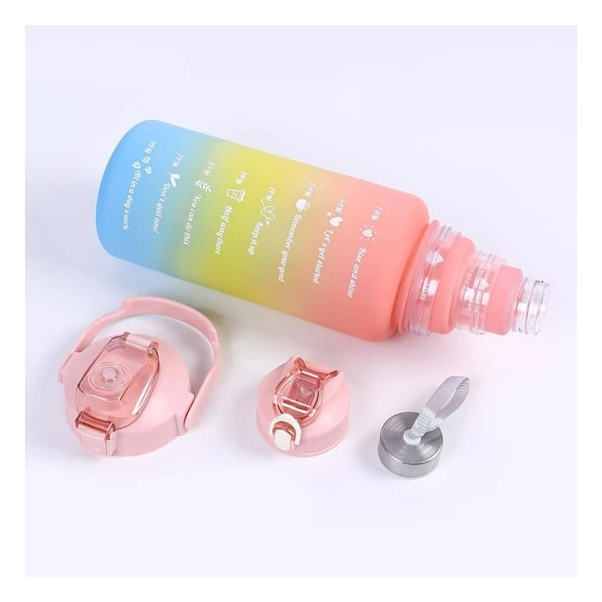 PACK12 BOTELLAS DE HIDRATACION ROSADO CON FORMATO 2 L 1 L Y 300 ML Y TAPA SEGURA Y+PAPEL REGALO - 5