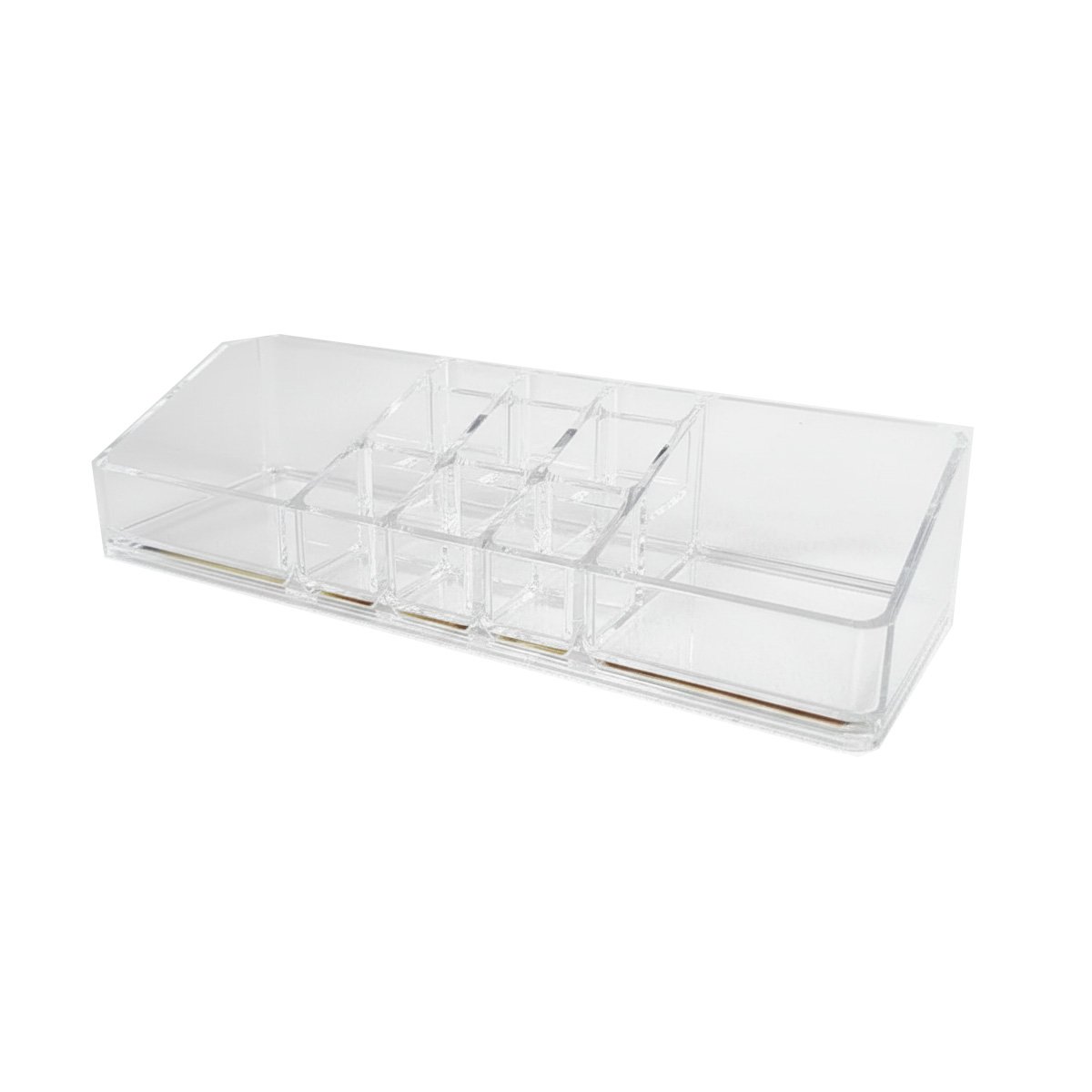 ORGANIZADOR CAJA ACRILICO 11 DIVISIONES TRANSPARENTE PARA MAQUILLAJE Y+REGALO STICKER - 1