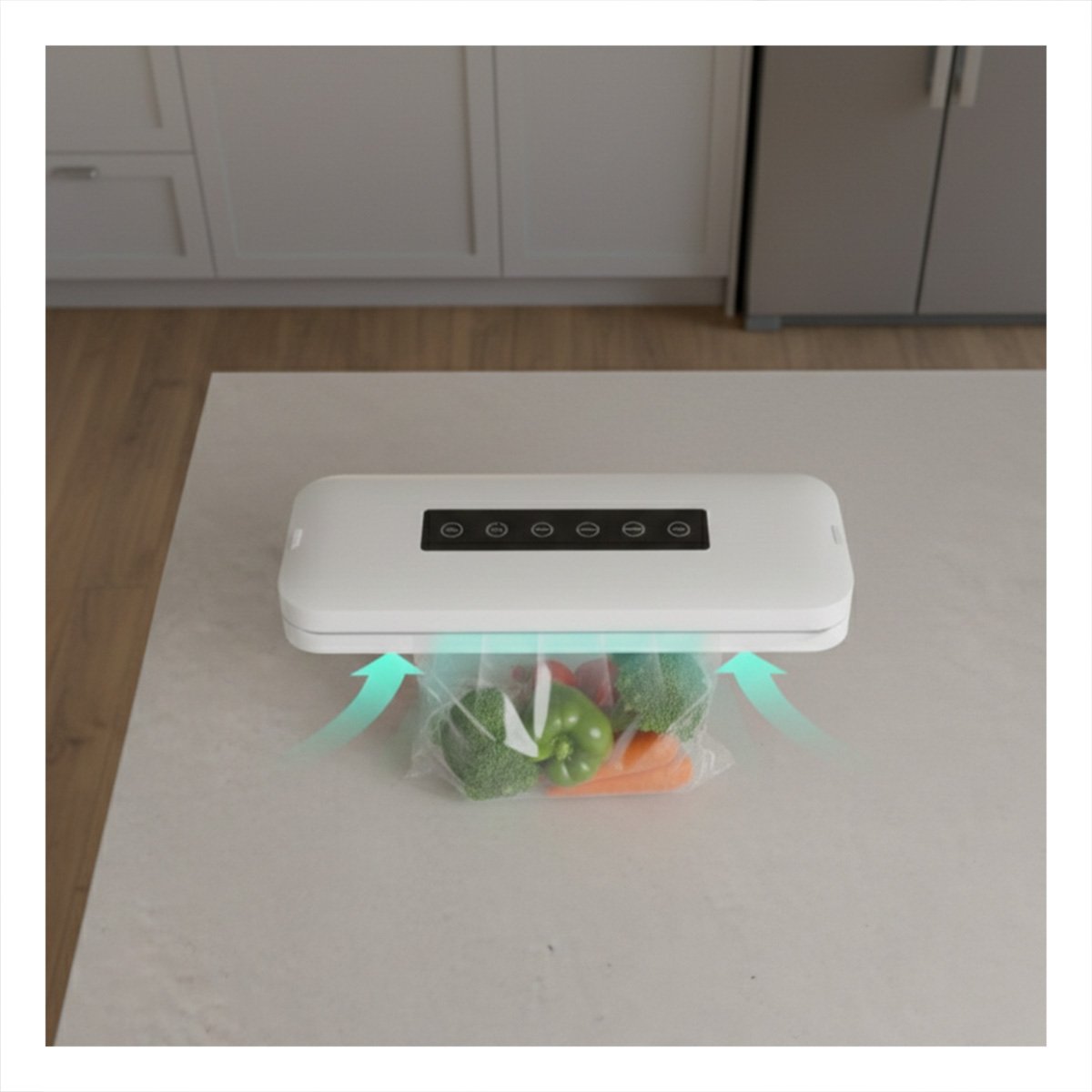 PACK2 MAQUINA AL VACIO BLANCO SELLADORA ELECTRICA PARA COCINA Y CONSERVACION Y+REGALO STICKER - 3