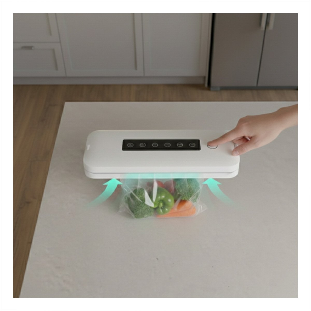 PACK2 SELLADORA AL VACIO BLANCO ELECTRICA PARA COCINA Y CONSERVACION DE ALIMENTOS - 5