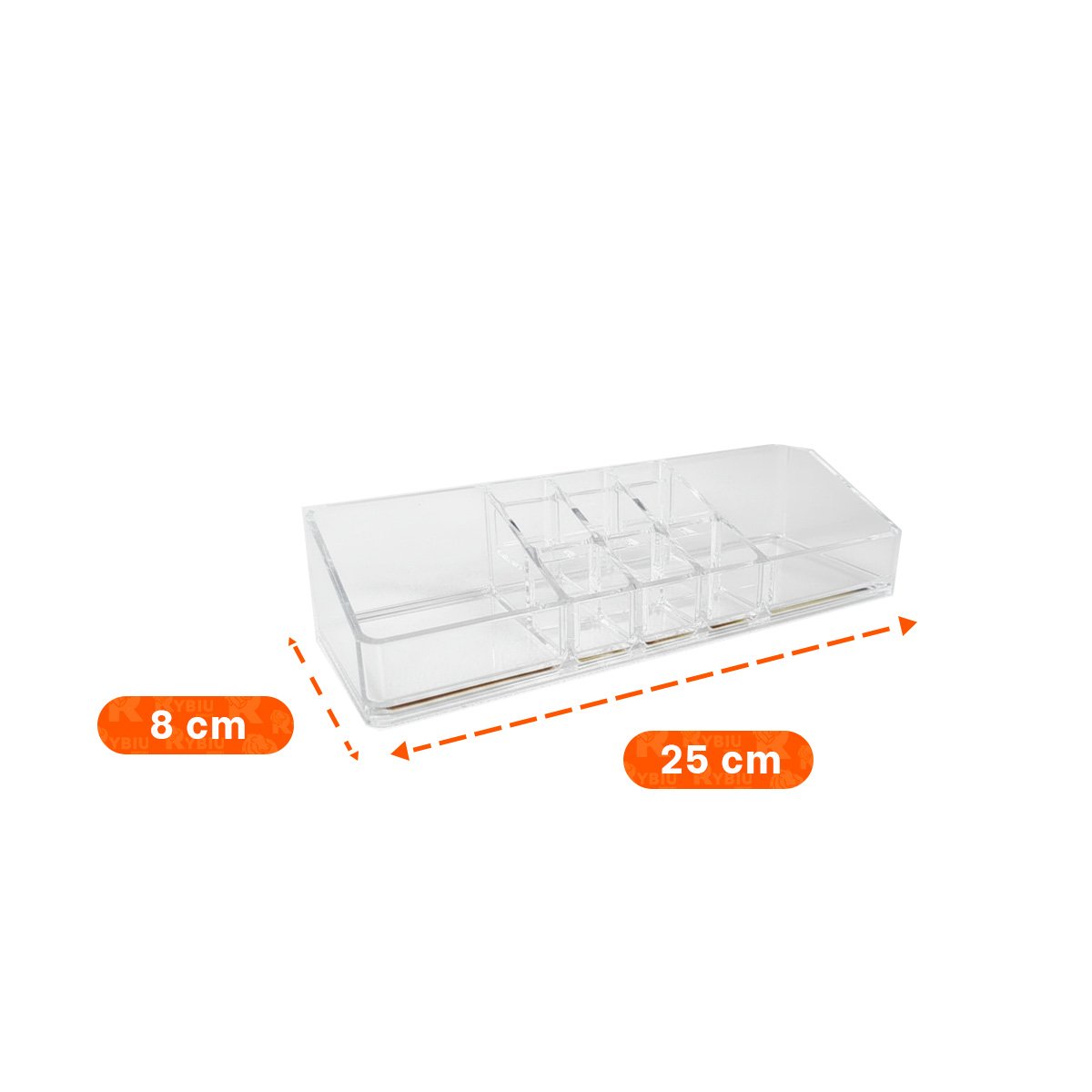 PACK12 CONTENEDOR ACRILICO 11 DIVISIONES TRANSPARENTE PARA ORGANIZAR Y+REGALO STICKER - 4