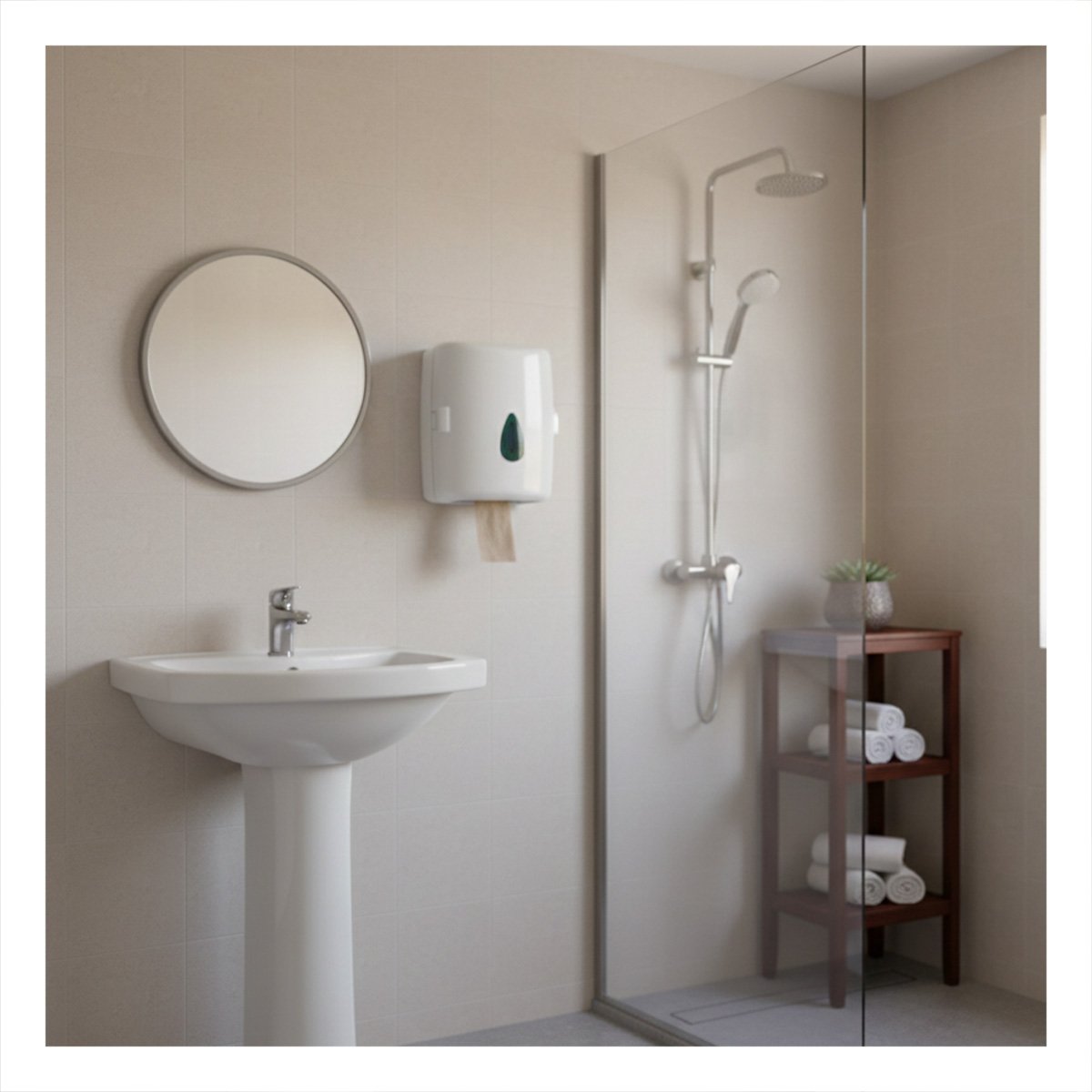 PACK2 DISPENSADOR BLANCO PAPEL TOALLA ROLLO VERTICAL PARA COCINA Y HOGAR - 2