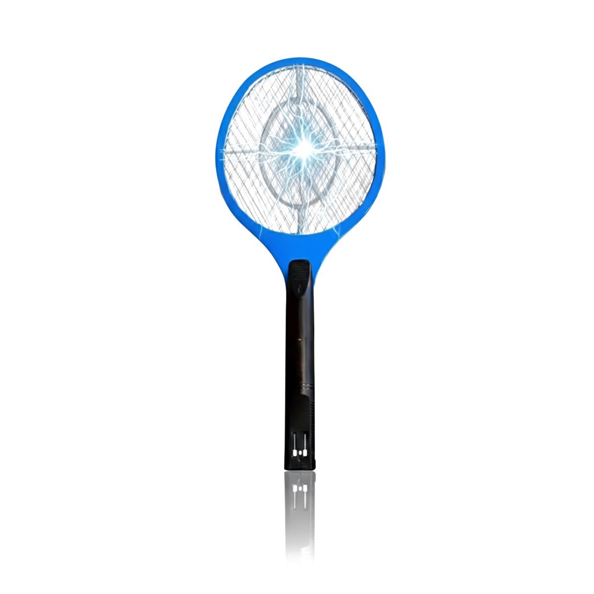 RAQUETA ELECTRICA AZUL CON MANGO NEGRO PARA CASA Y ELIMINACION DE INSECTOS Y+LIGAS REGALO - 5