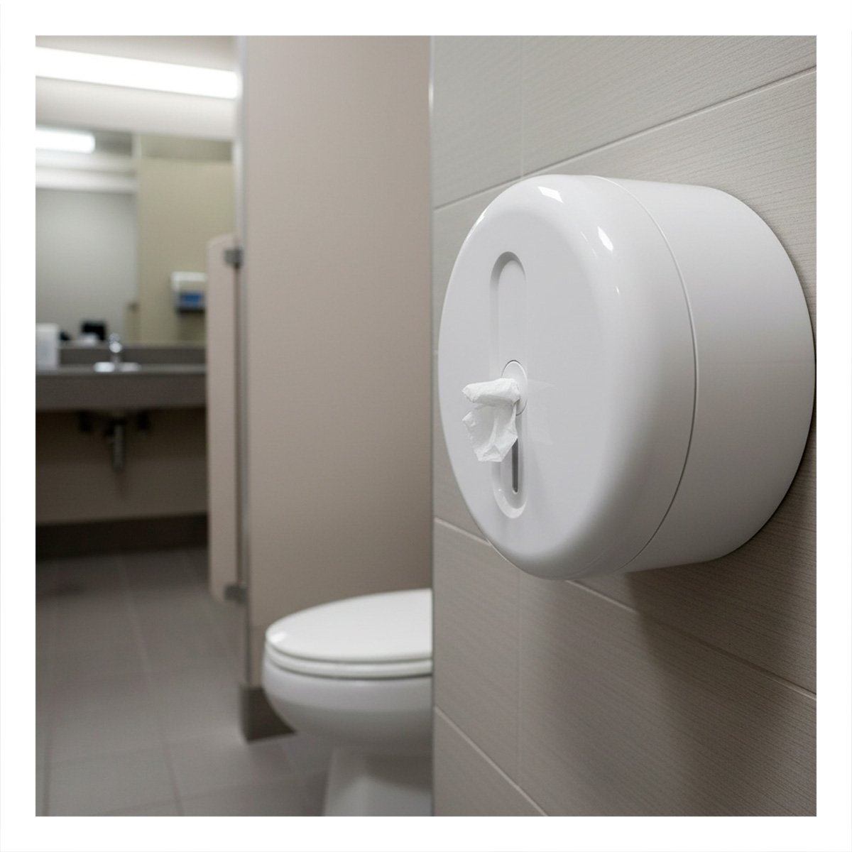 PACK2 DISPENSADOR PAPEL HIGIENICO CIRCULAR JUMBO BLANCO PARA PARED Y USO DIARIO - 2