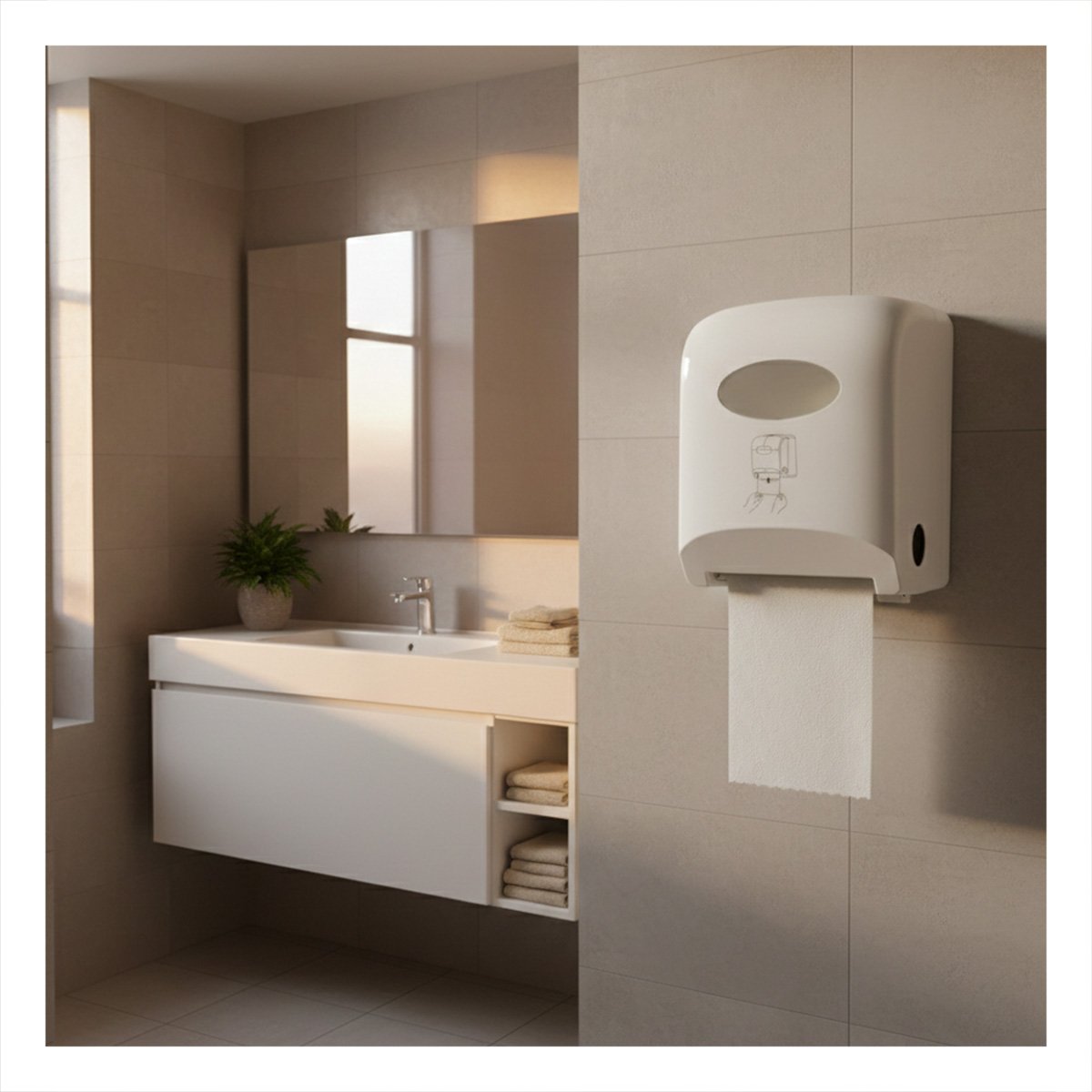 SOPORTE DE PAPEL TOALLA EN ROLLO HORIZONTAL BLANCO PARA COCINA Y+REGALO STICKER - 3