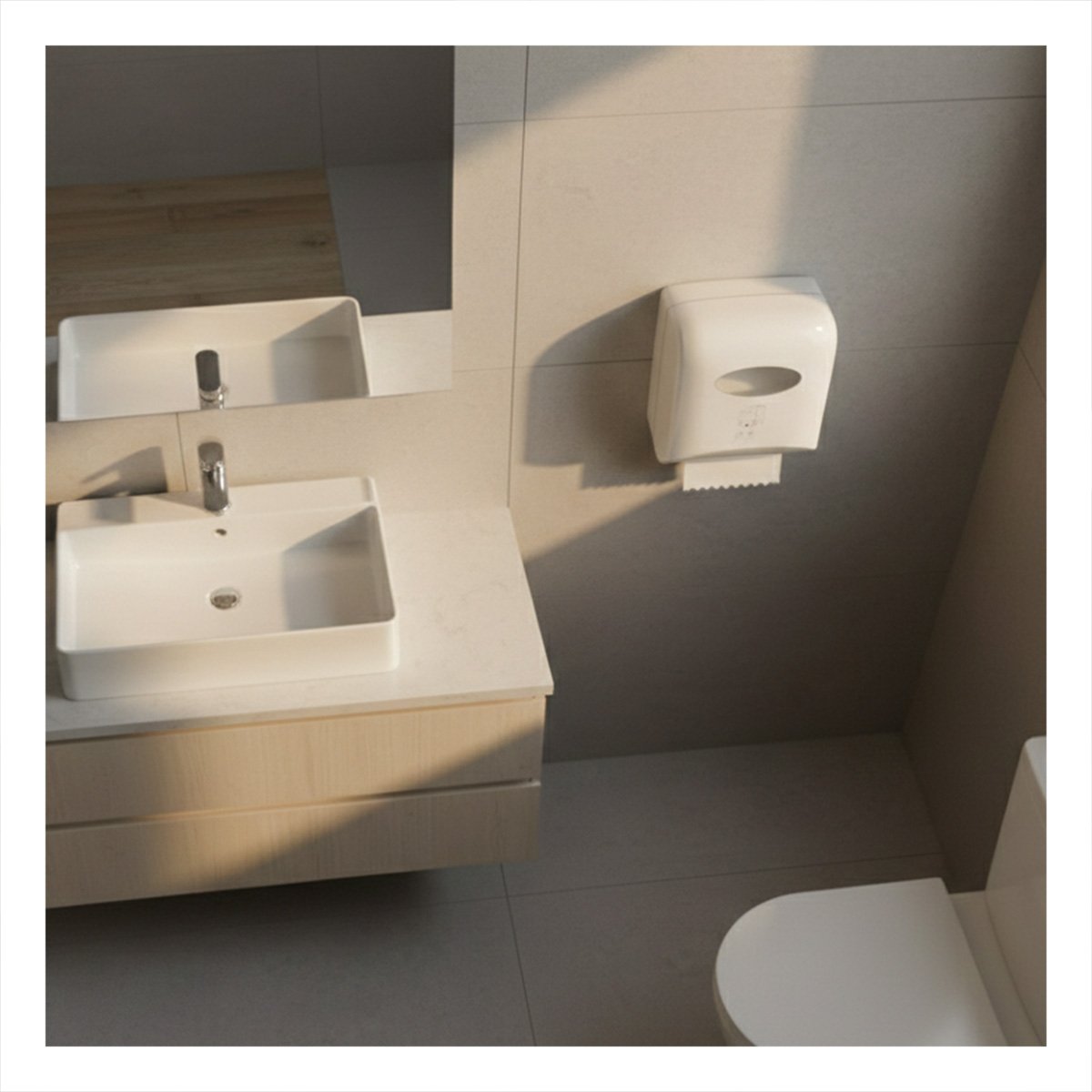 PACK2 SOPORTE PAPEL TOALLA ROLLO HORIZONTAL BLANCO PARA COCINA Y HOGAR Y+REGALO STICKER - 3