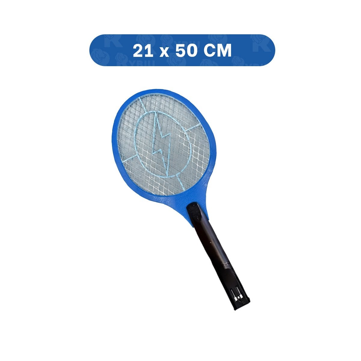 PACK12 RAQUETA MOSQUITERA AZUL PARA HOGAR CON MANGO NEGRO Y CONTROL DE INSECTOS Y+PAPEL REGALO - 4