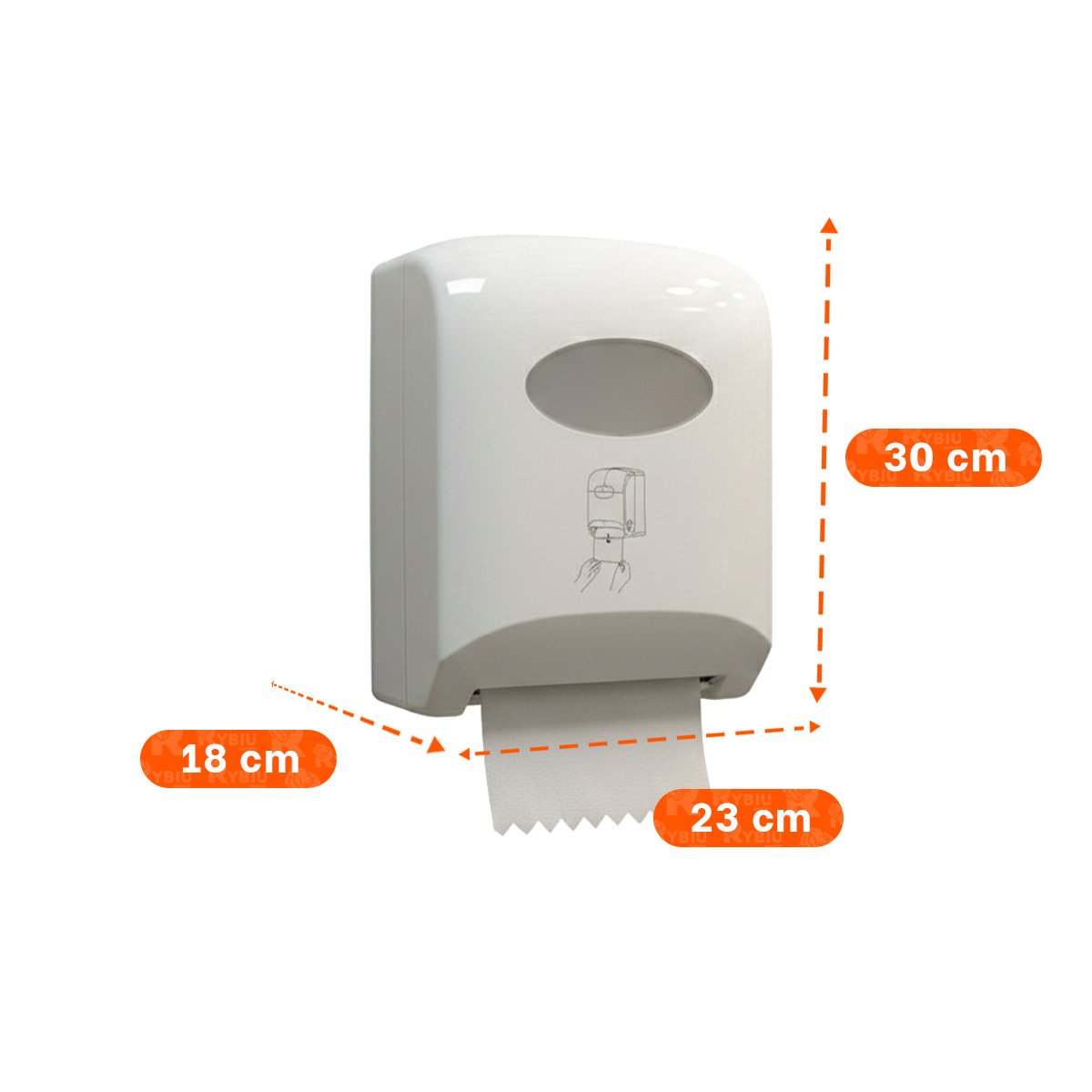 PACK2 PORTA PAPEL TOALLA ROLLO HORIZONTAL BLANCO PARA COCINA Y USO DIARIO Y+PAPEL REGALO - 4