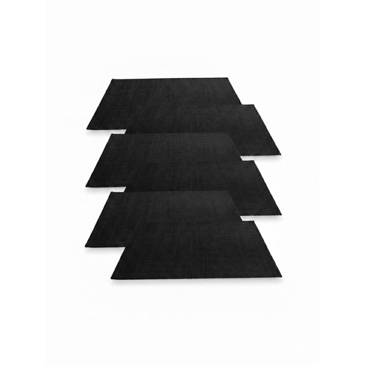 PACK12 JUEGO 6 INDIVIDUAL RECTANGULAR 30X45CM LISO NEGRO PARA COCINA Y HOGAR Y+REGALO STICKER - 2