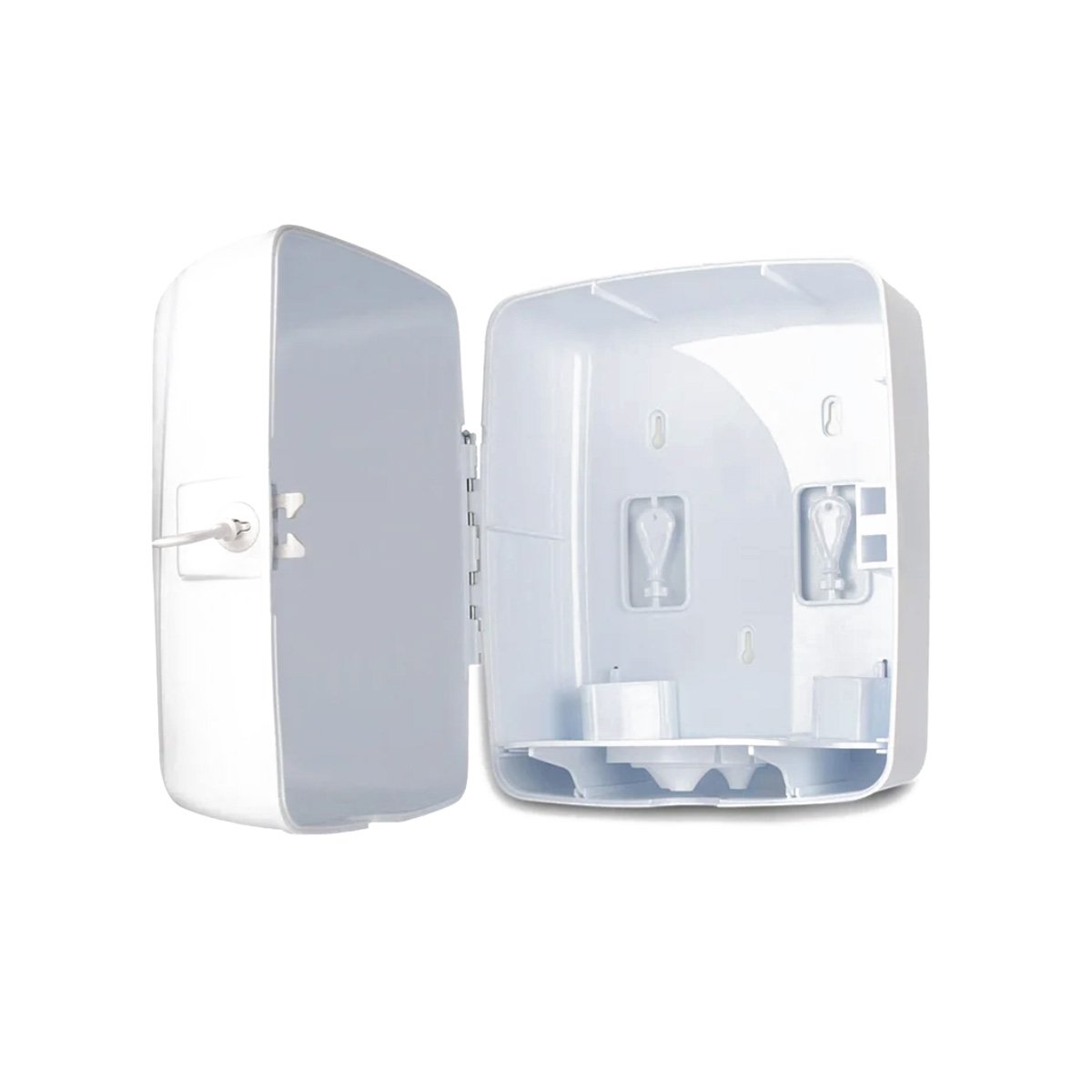 PACK2 SOPORTE BLANCO PAPEL TOALLA ROLLO VERTICAL PARA COCINA Y HOGAR Y+REGALO STICKER - 2