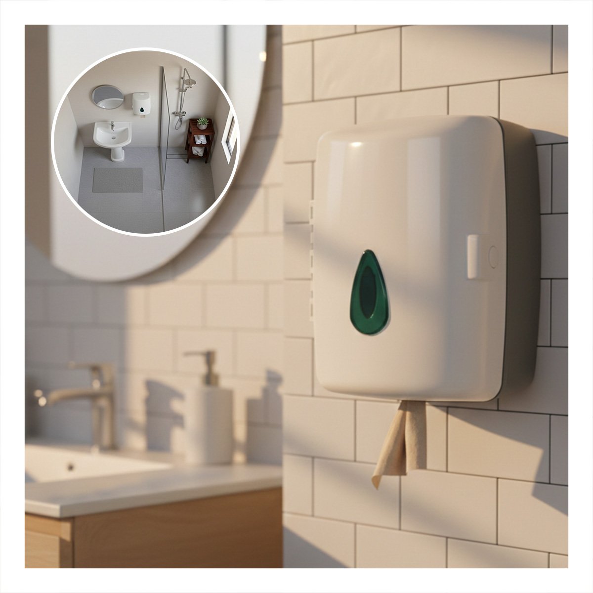 ORGANIZADOR PAPEL TOALLA ROLLO VERTICAL BLANCO PARA COCINA Y HOGAR Y+PAPEL REGALO - 2