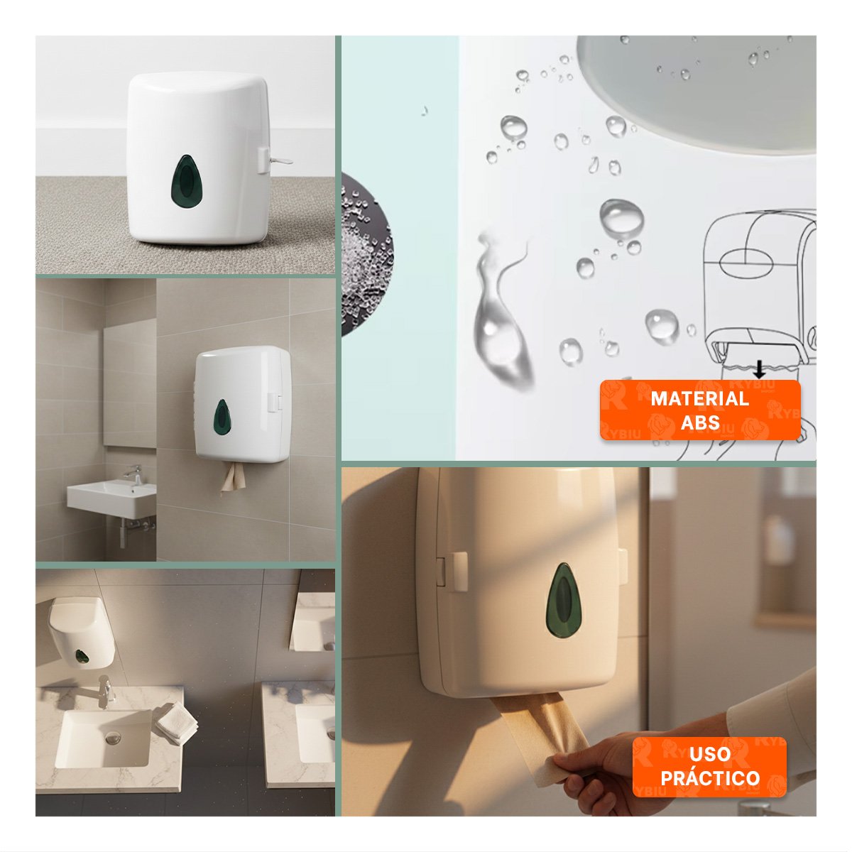 ORGANIZADOR PAPEL TOALLA ROLLO VERTICAL BLANCO PARA COCINA Y HOGAR Y+PAPEL REGALO - 3