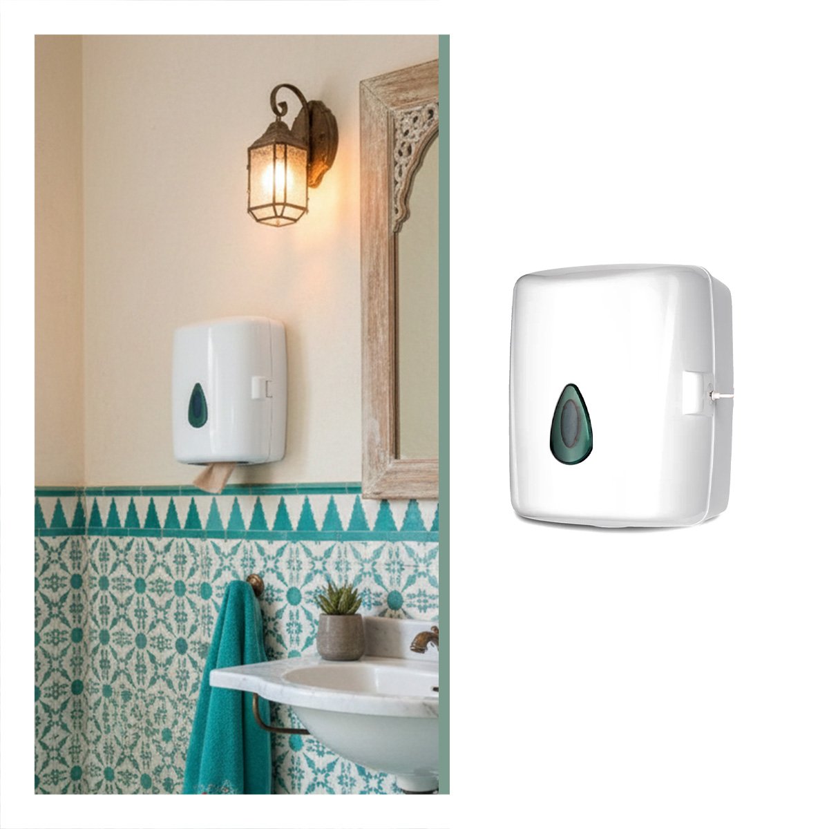 ORGANIZADOR PAPEL TOALLA ROLLO VERTICAL BLANCO PARA COCINA Y HOGAR Y+PAPEL REGALO - 5