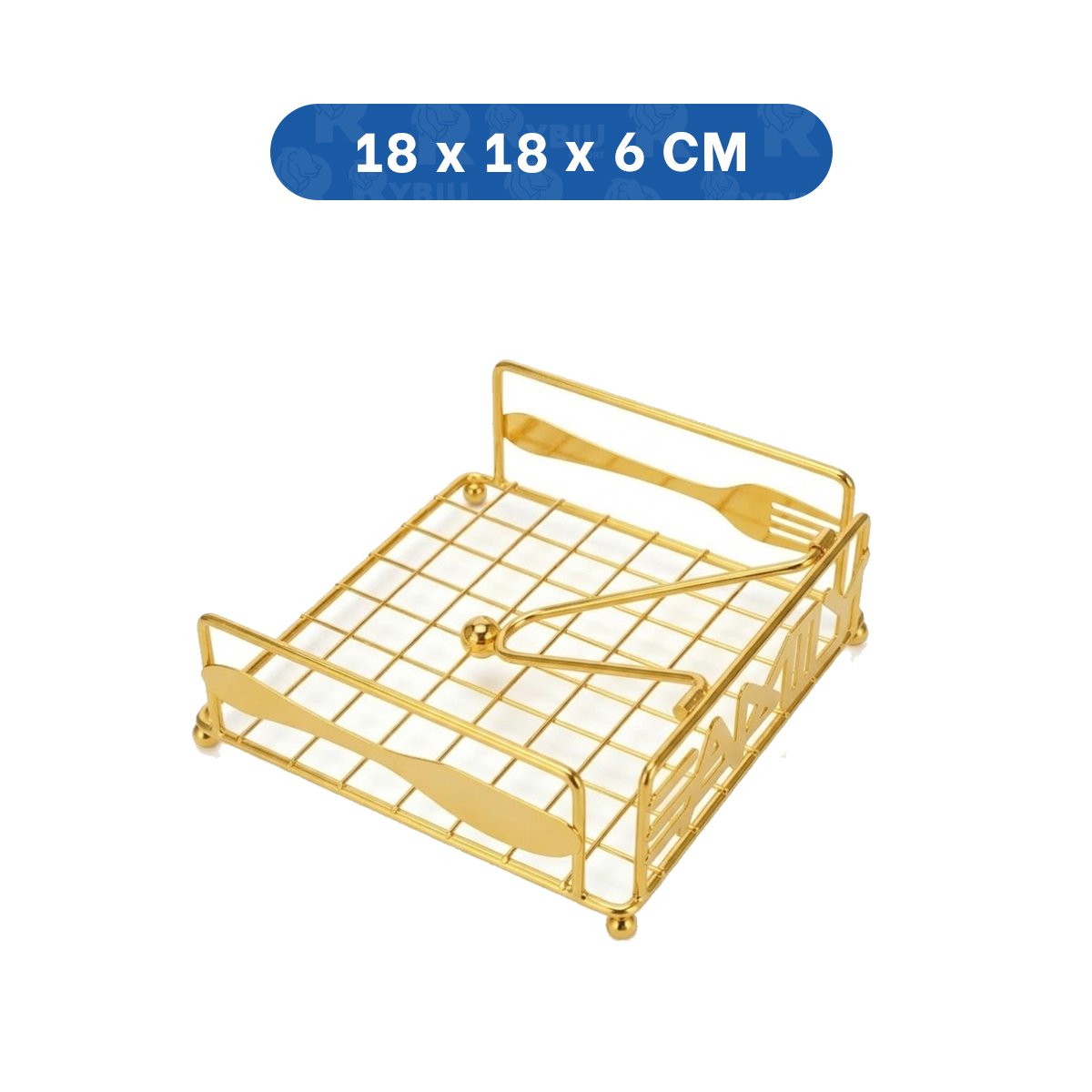 PACK2 SOPORTE PARA SERVILLETAS CON BRAZO DORADO ORGANIZADOR DE MESA - 4