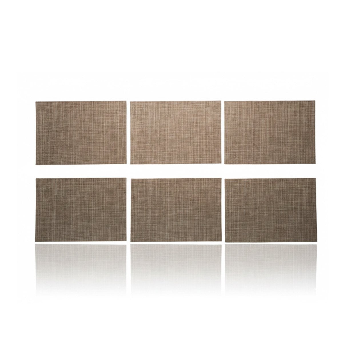 PACK4 COLECCION 6 INDIVIDUAL MARRON RECTANGULAR JASPEADO 30X45CM PARA COCINA Y+PAPEL REGALO - 3