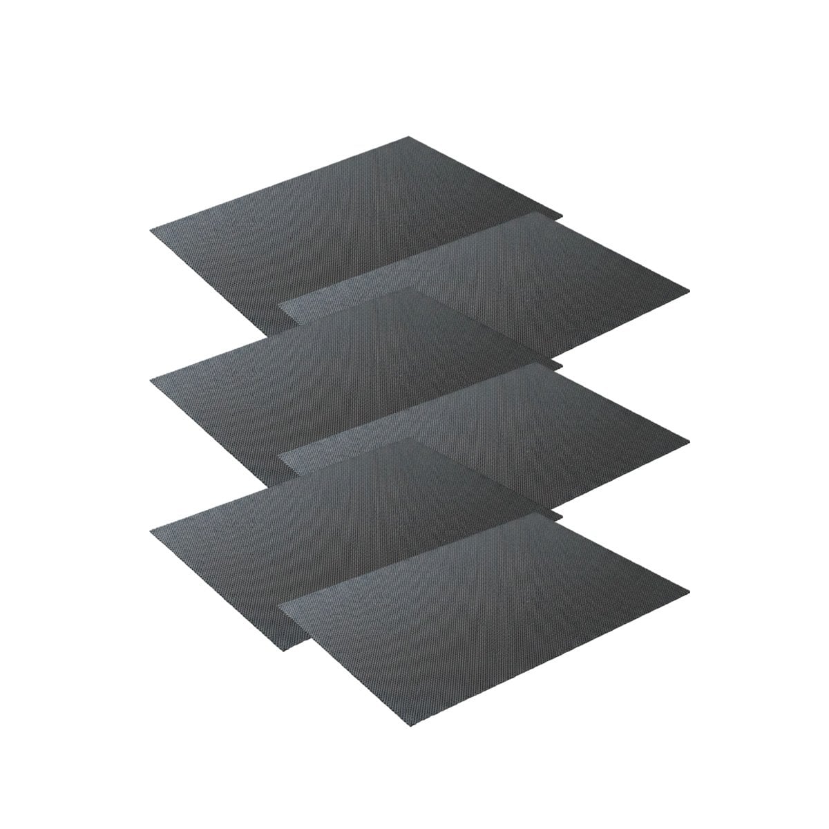 KIT 6 INDIVIDUALES RECTANGULARES LISO PLOMO OSCURO 30X45CM PARA MESA Y EVENTOS Y+REGALO STICKER - 1