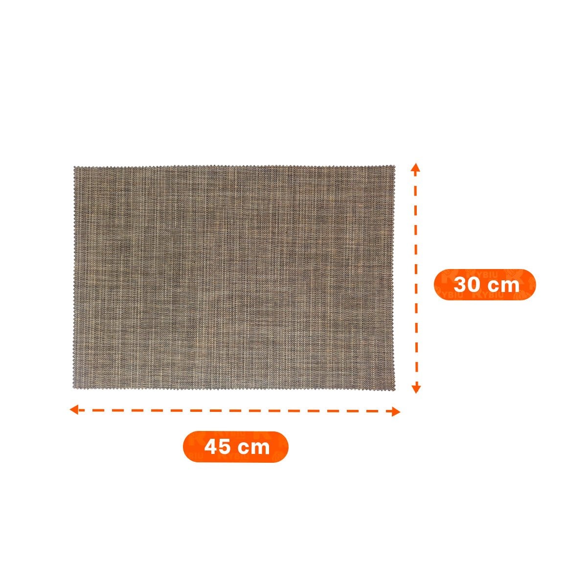 PACK2 KIT 6 INDIVIDUAL MARRON RECTANGULAR JASPEADO 30X45CM PARA MESA Y EVENTOS Y+REGALO STICKER - 4