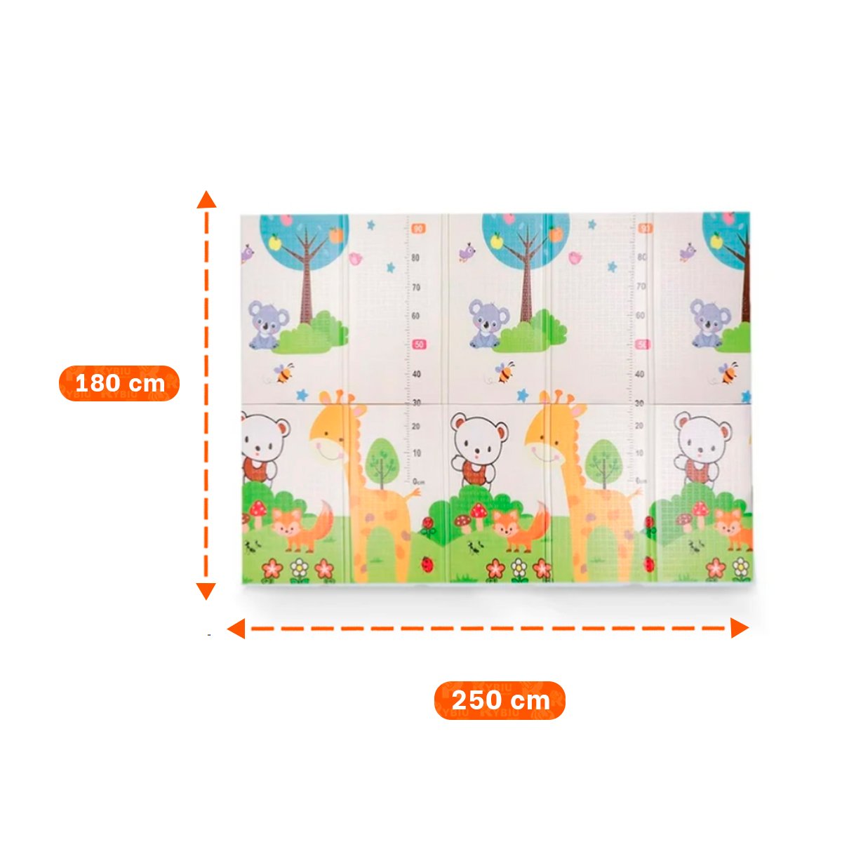COLCHONETA DE NIÑOS MULTICOLOR 250X180X2CM PARA PISO Y ZONA INFANTIL Y+REGALO STICKER - 4