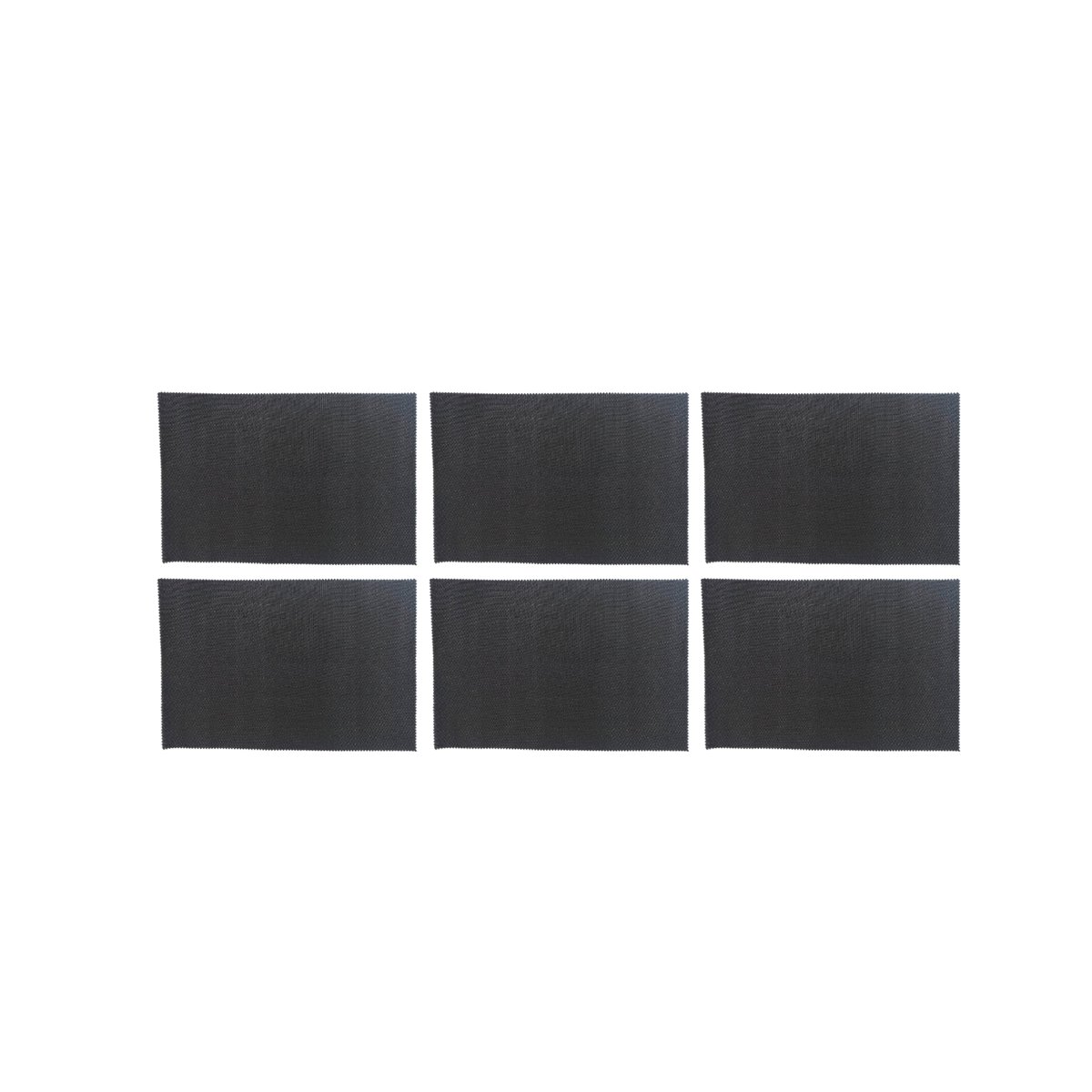 PACK2 KIT 6 INDIVIDUAL PLOMO OSCURO RECTANGULAR LISO 30X45CM PARA MESA Y+REGALO STICKER - 2