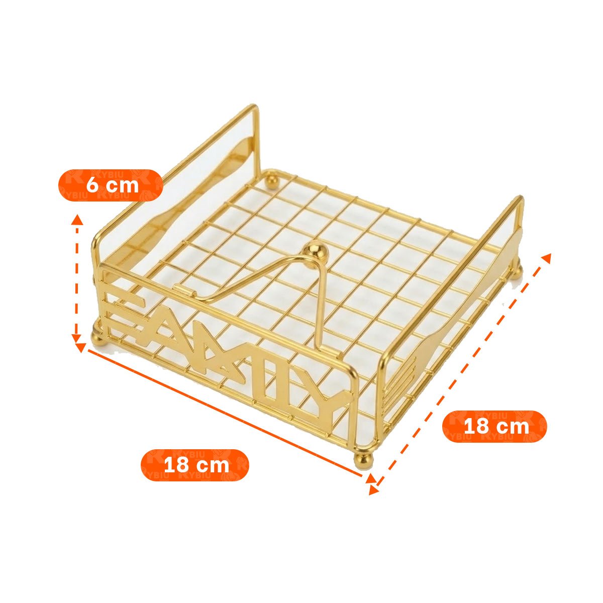 PACK4 SOPORTE SERVILLETAS DORADO CON BRAZO PARA MESA DE COCINA Y COMEDOR Y+REGALO STICKER - 4