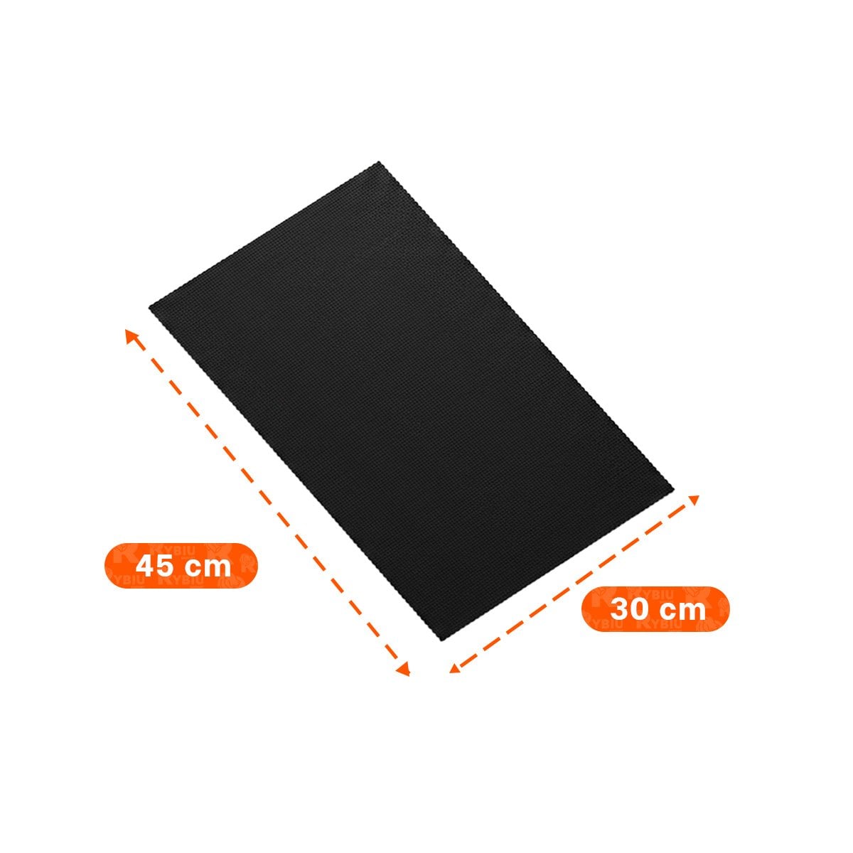 PACK4 SET 6 INDIVIDUAL RECTANGULAR LISO 30X45CM NEGRO PARA MESA Y COMEDOR Y+REGALO STICKER - 4