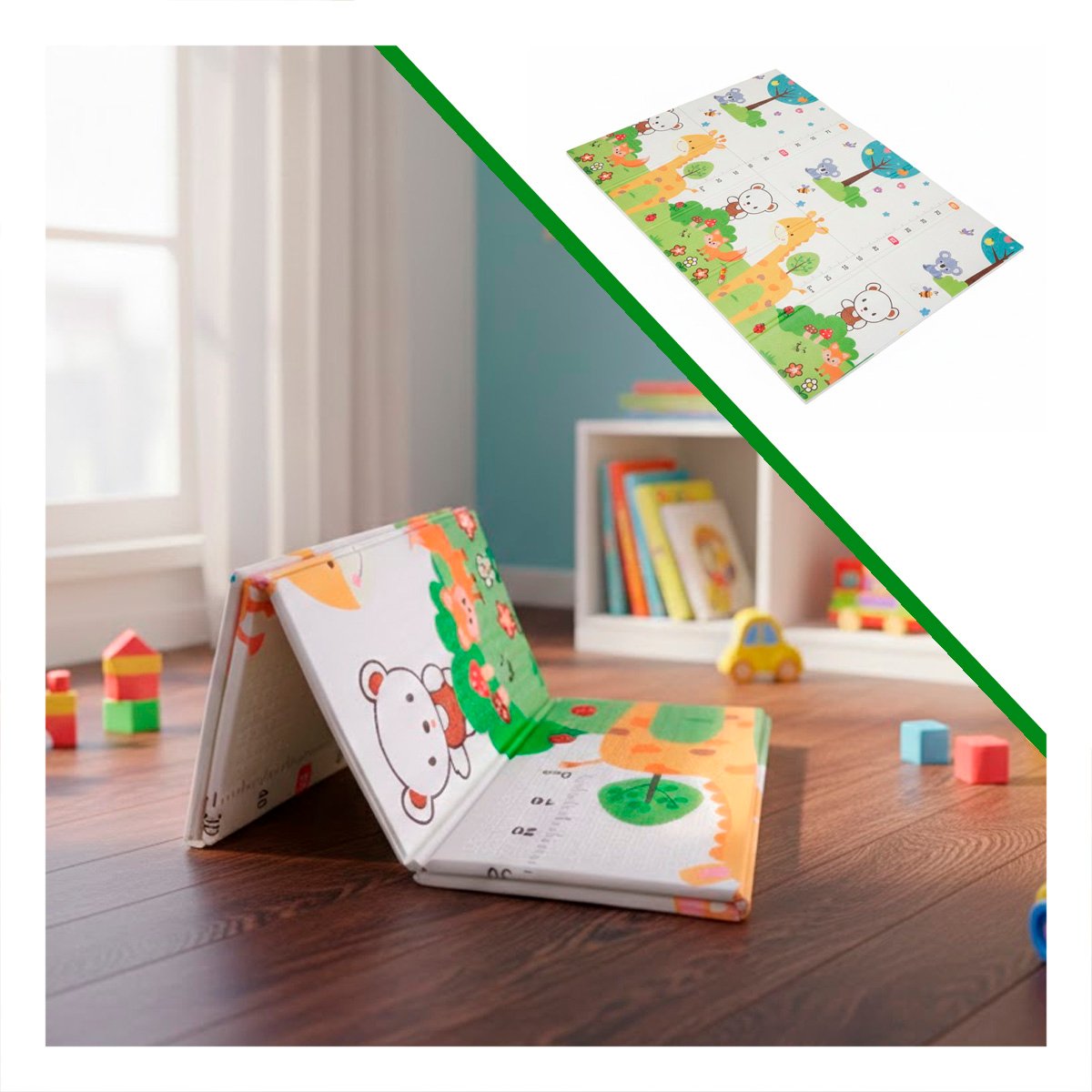 BASE ACOLCHADA DE NIÑOS MULTICOLOR 250X180X2CM PARA JUEGO EN CASA Y+POST IT - 5