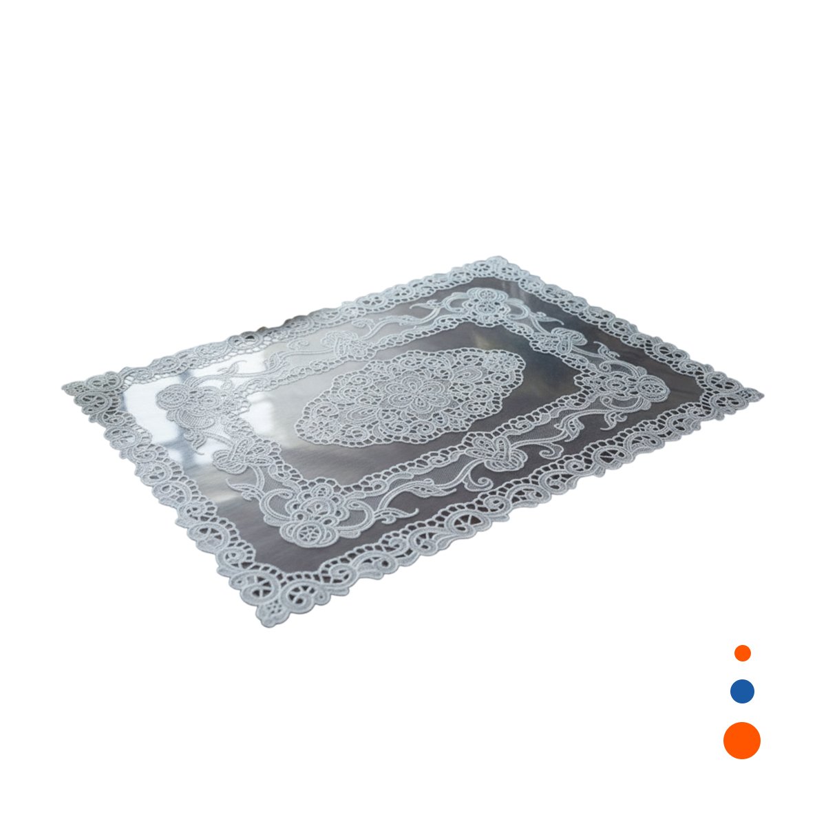 PACK6 PROTECTOR MODERNO PLATEADO CON DETALLE DE FLORES PARA HOGAR MODERNO Y+REGALO STICKER - 2