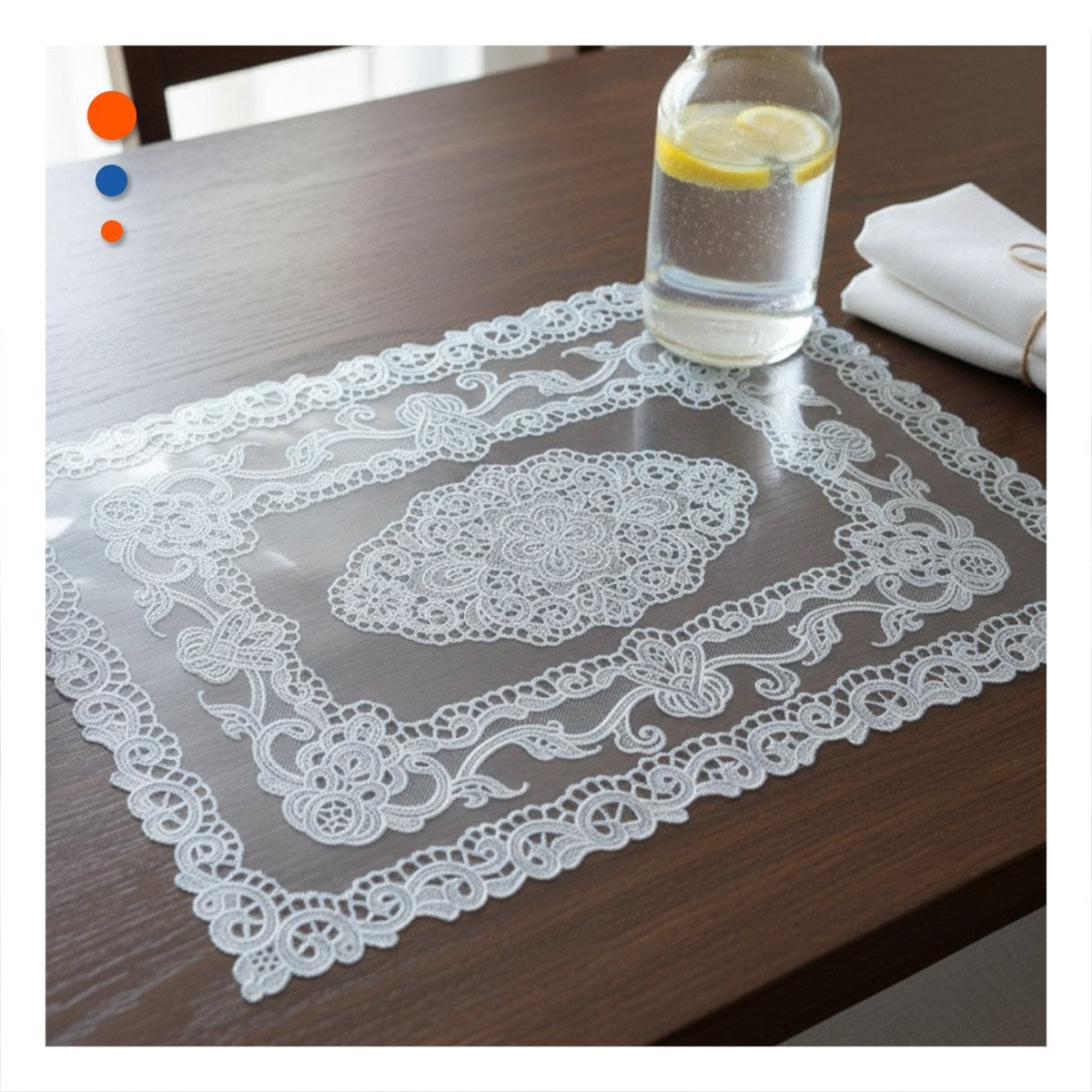 PACK6 PROTECTOR MODERNO PLATEADO CON DETALLE DE FLORES PARA HOGAR MODERNO Y+REGALO STICKER - 3