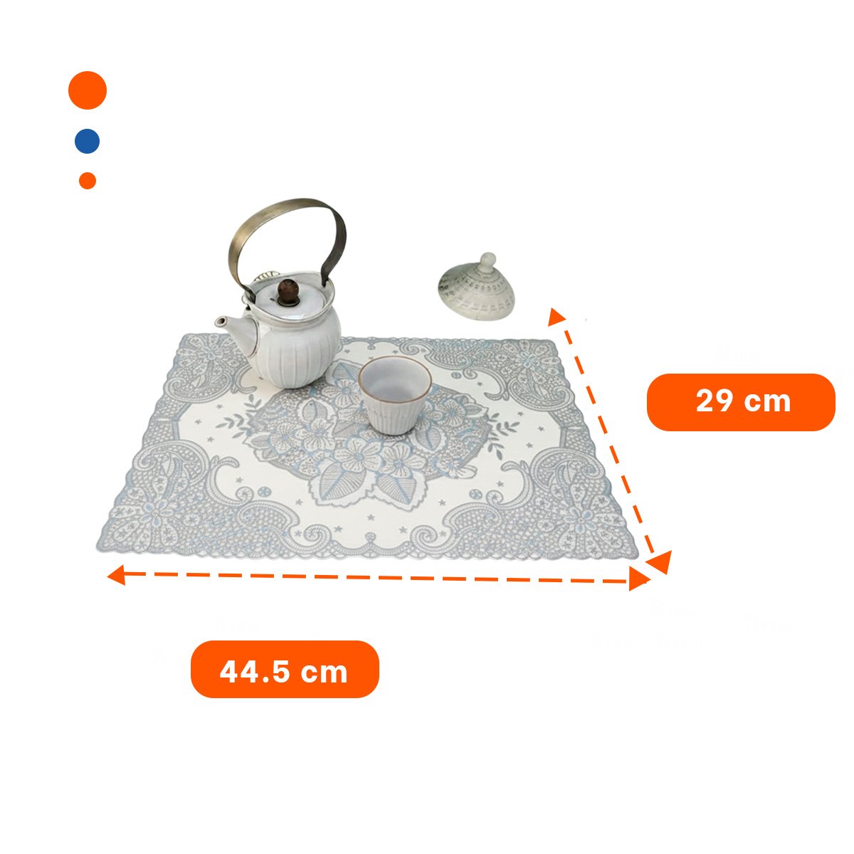 PACK2 CUBIERTA DECORATIVA PLATEADA CON DISEÑO DE FLORES PARA HOGAR FESTIVO Y+PAPEL REGALO - 4