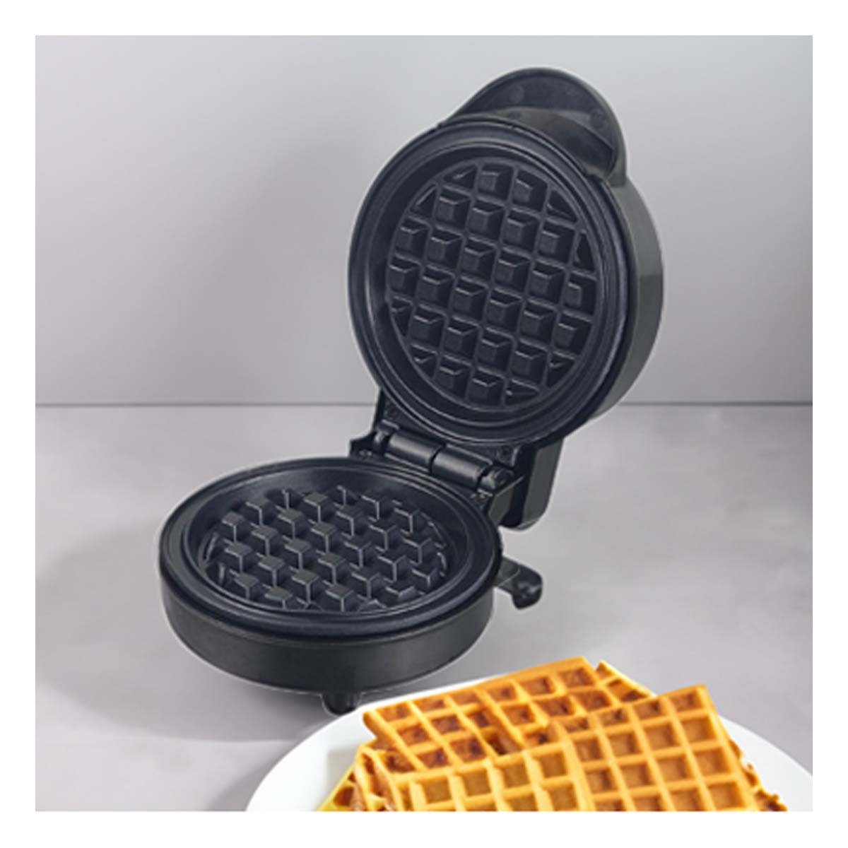 PACK4 PLANCHA PARA WAFFLES NEGRO PARA COCINA Y PREPARACION DE WAFFLES DIARIOS - 2