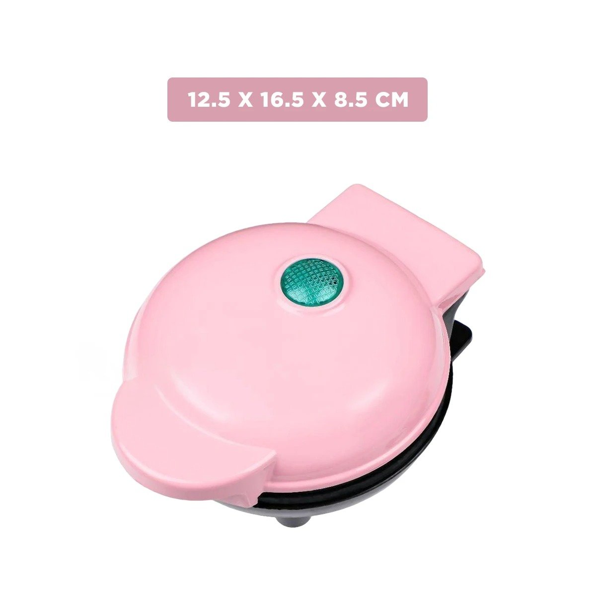 PACK2 PLANCHA PARA WAFFLES ROSADO CON LUZ LED PARA COCINA Y POSTRES UNIFORMES Y+REGALO STICKER - 4
