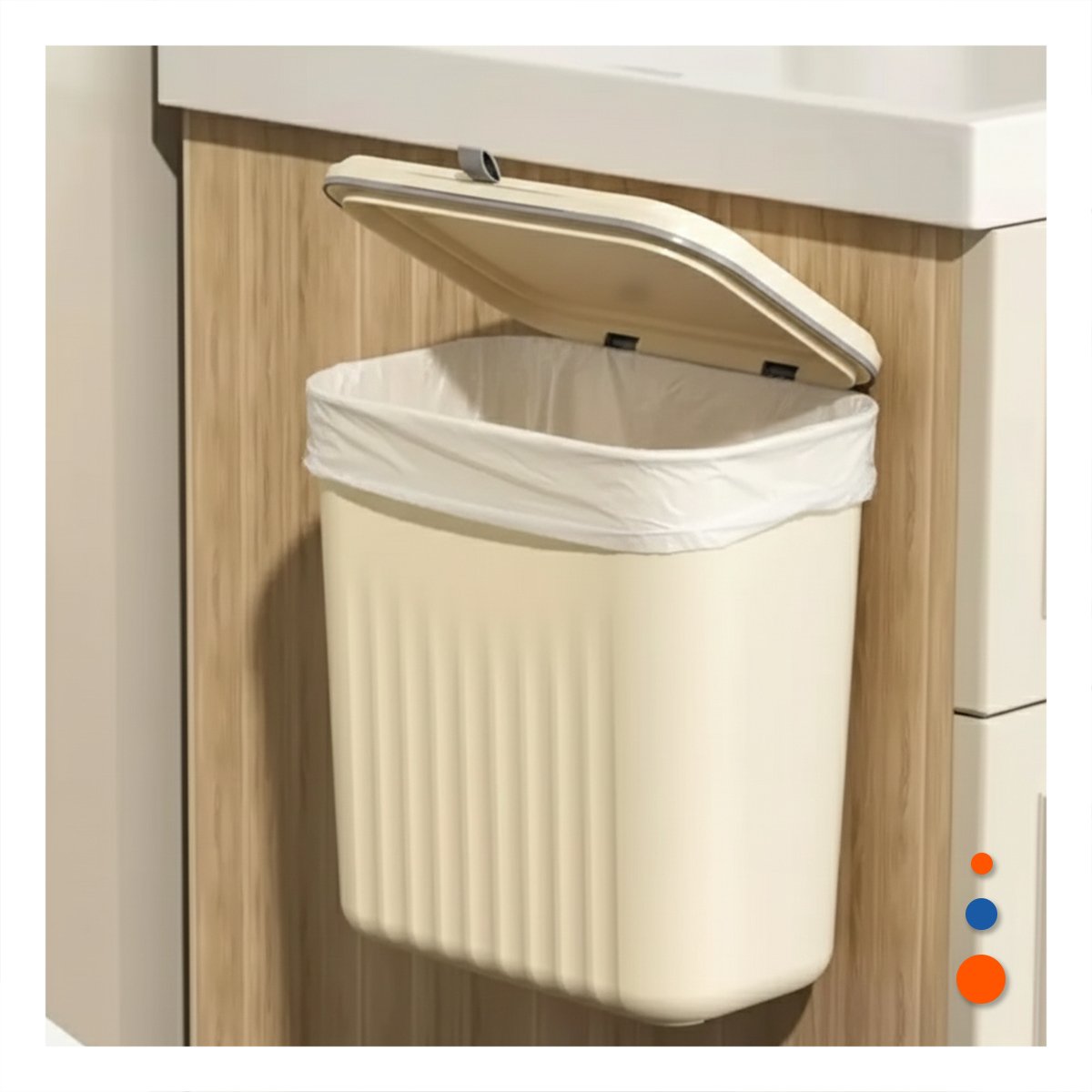 PACK4 CONTENEDOR BEIGE COLGANTE MODERNO Y UTIL PARA HOGAR - 3