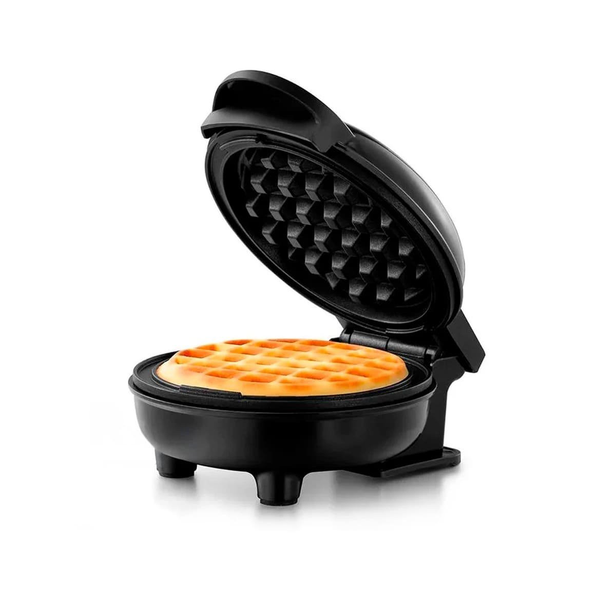 PACK2 PLANCHA PARA WAFFLES NEGRO CON LUZ LED PARA COCINA Y POSTRES UNIFORMES Y+REGALO STICKER - 2