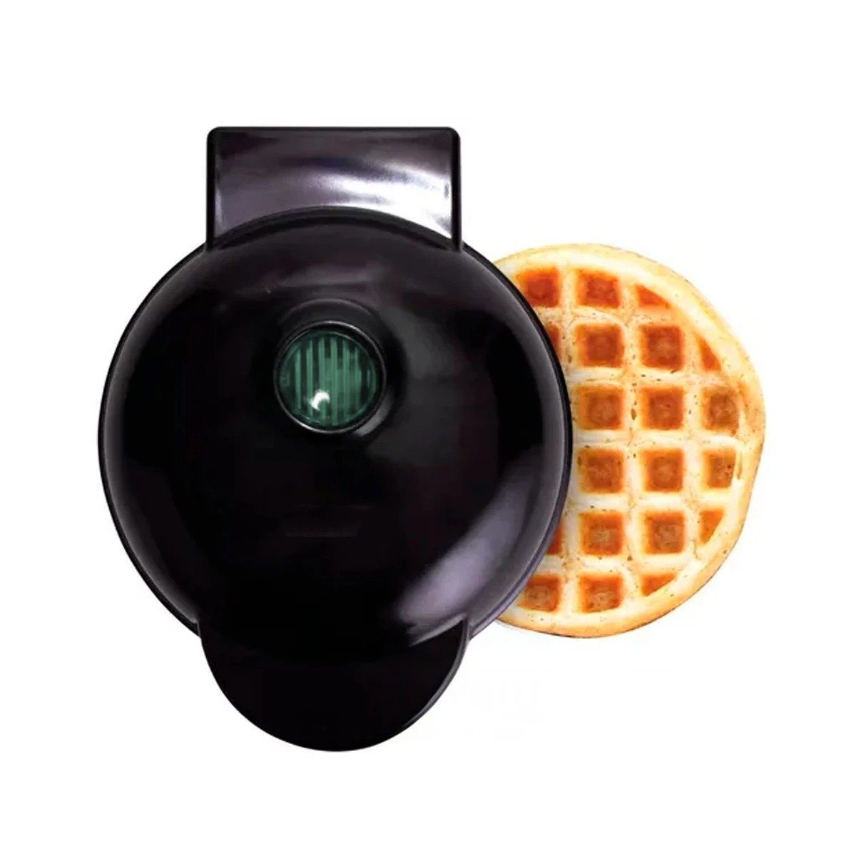 MINI WAFLERA CIRCULAR NEGRO PARA COCINA Y PREPARACION DIARIA DE WAFFLES FRESCOS Y+LIGAS REGALO - 5