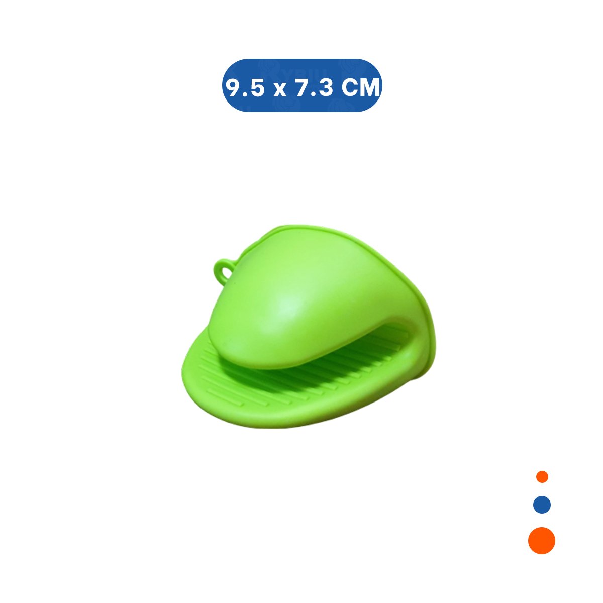 PACK2 MANOPLAS CUBIERTOS DE SILICONA VERDE PARA PREPARAR ALIMENTOS 7,3X9,5CM Y+REGALO STICKER - 4