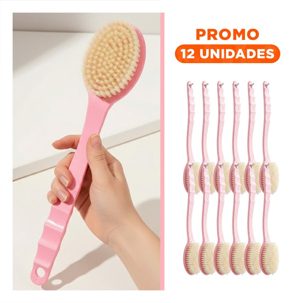 PACK12 BROCHA HIGIENE ROSADO 36CM UN CABEZAL FACIL DE USAR - 1