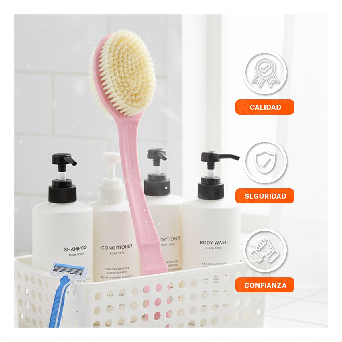 PACK12 BROCHA HIGIENE ROSADO 36CM UN CABEZAL FACIL DE USAR - 3