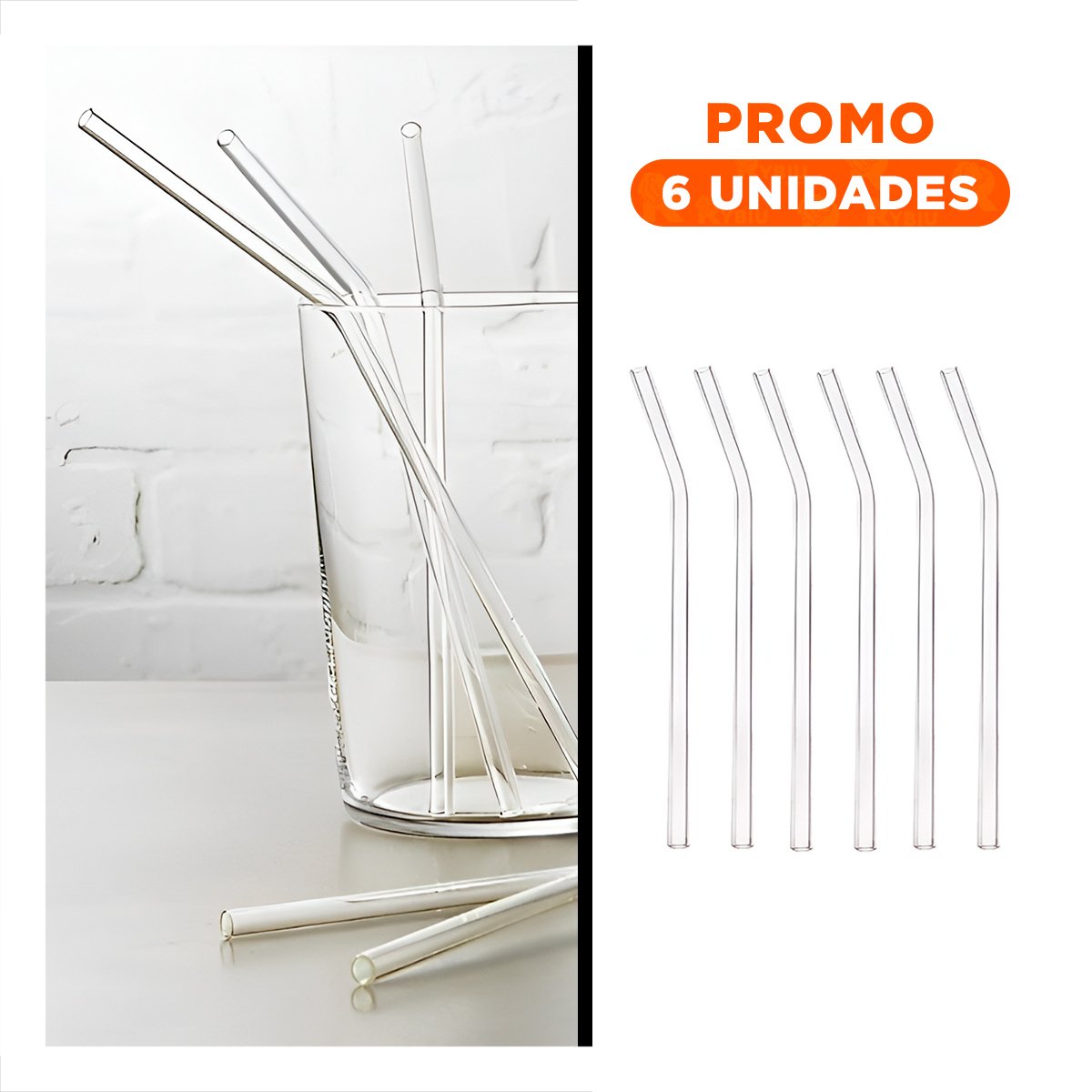 PACK6 REUTILIZABLE SORBETE DE VIDRIO COD 574 TRANSPARENTE DISENO ELEGANTE MESA Y+REGALO STICKER - 1