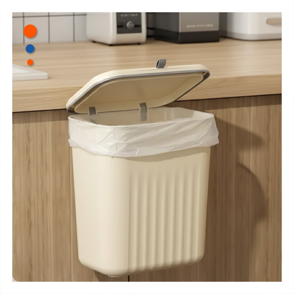 PACK4 CONTENEDOR ORGANIZADOR BEIGE PRACTICO Y RESISTENTE PARA CASA Y+PAPEL REGALO - 5