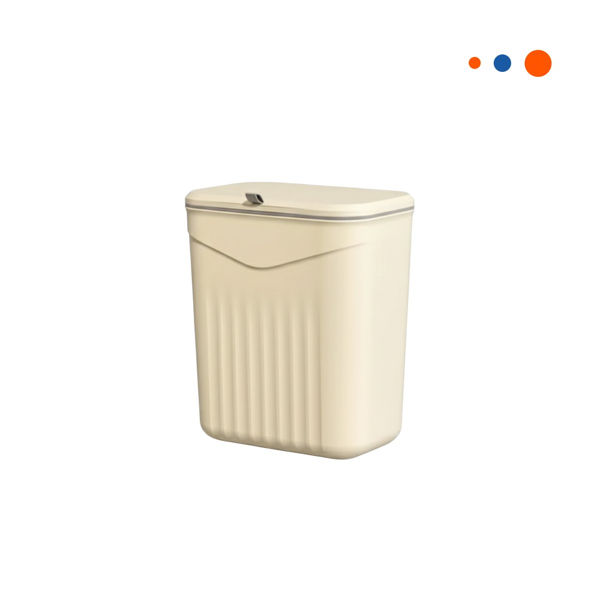 PACK2 CONTENEDOR DE BASURA BEIGE DURADERO Y DECORATIVO PARA LA COCINA Y+REGALO STICKER - 2