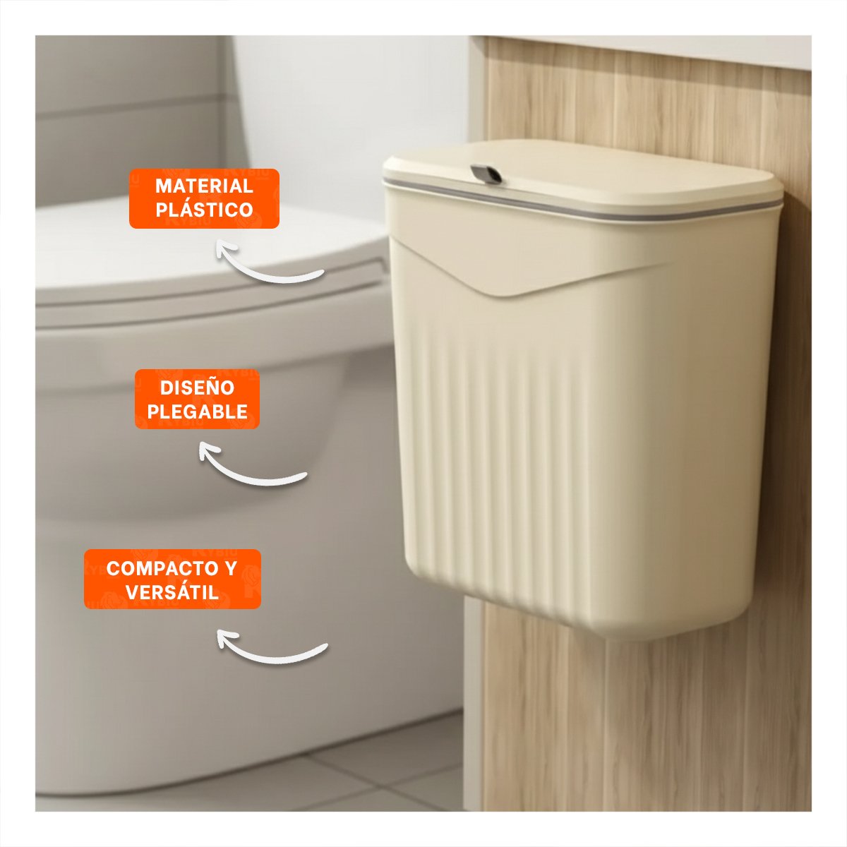 PACK6 RECIPIENTE BEIGE MODERNO Y PRACTICO PARA CASA Y+REGALO STICKER - 5