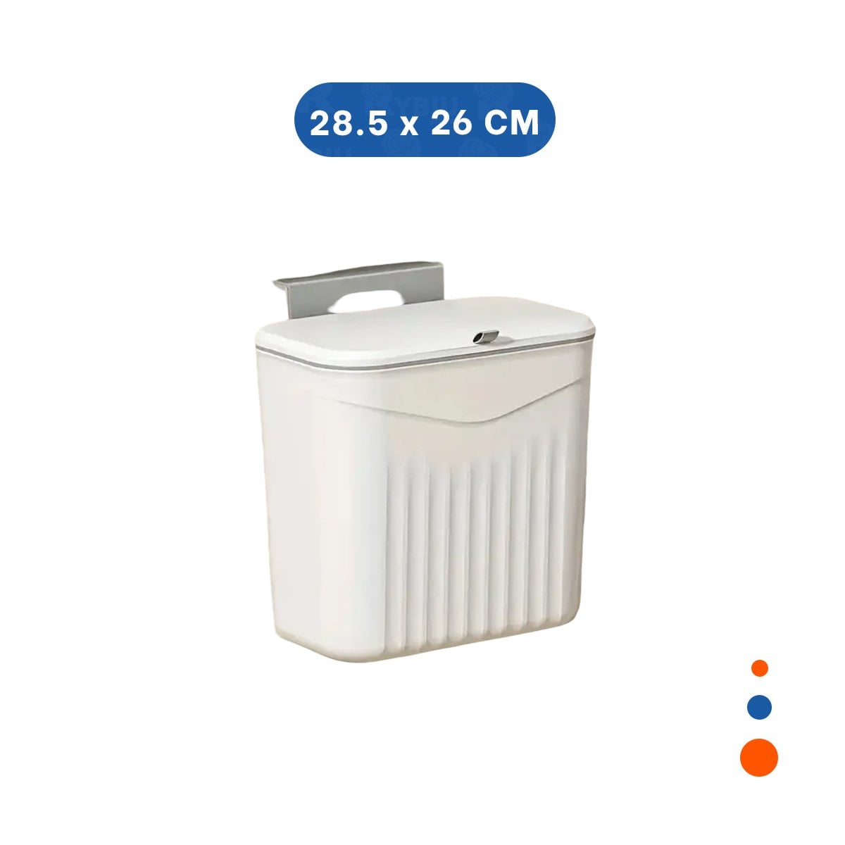 PACK6 RECIPIENTE DE BASURA BLANCO MODERNO Y RESISTENTE PARA COCINA - 4