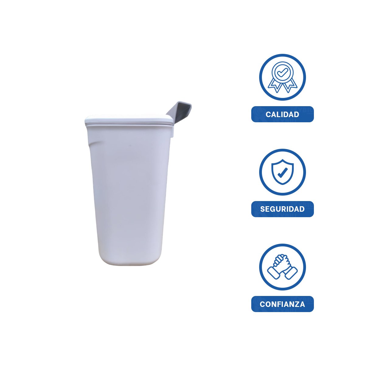 TACHO COLGANTE BLANCO DE BASURA ELEGANTE Y FACIL DE MANTENER Y+LIGAS REGALO - 5