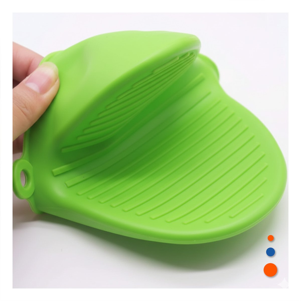 GUANTES ACCESORIOS DE SILICONA VERDE PARA MANIPULAR COMIDA Y HOGAR 7,3X9,5CM Y+LIGAS REGALO - 3