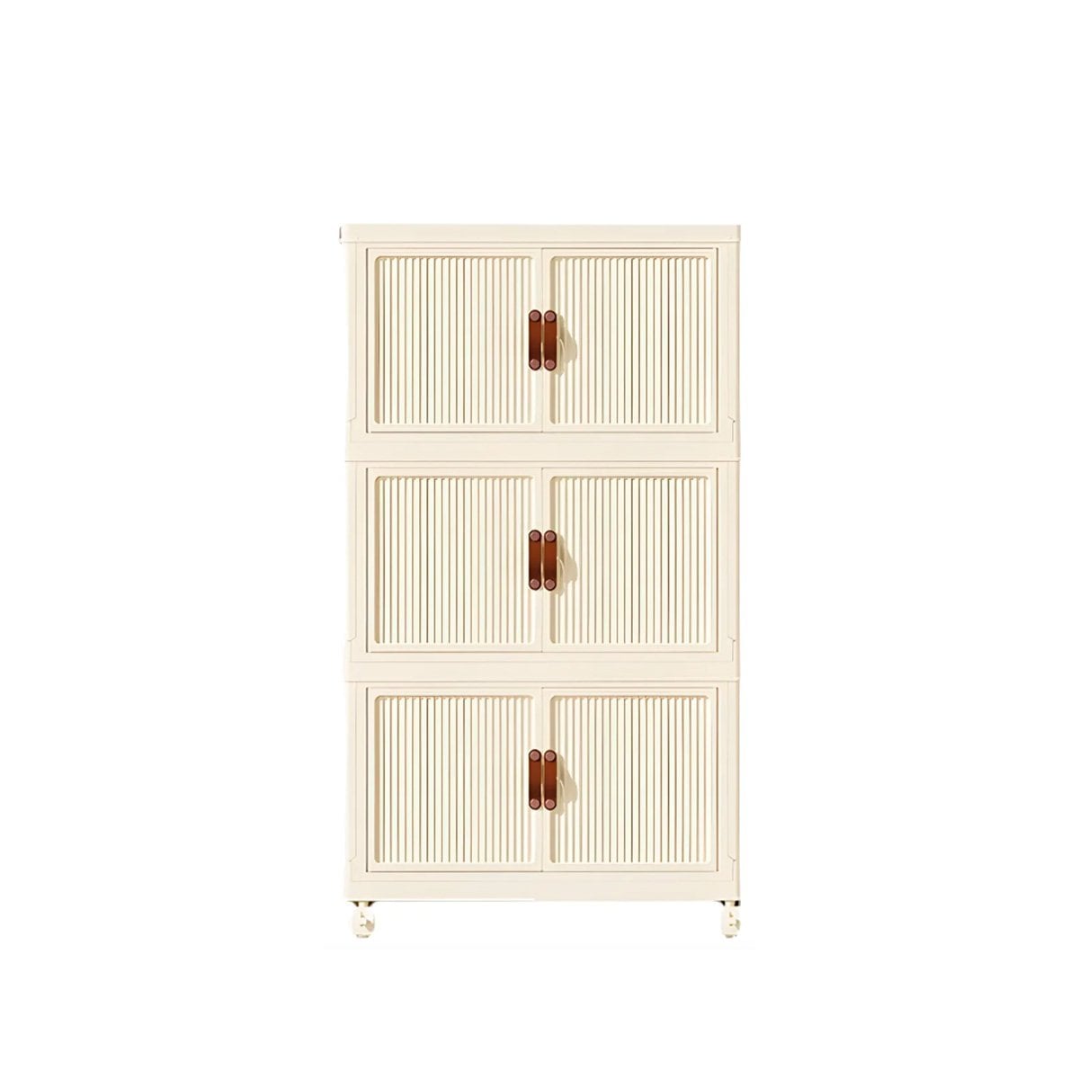 MUEBLE PLEGABLE 3 NIVELES BEIGE ESTANTE ORGANIZADOR DE DORMITORIO Y+REGALO STICKER - 1